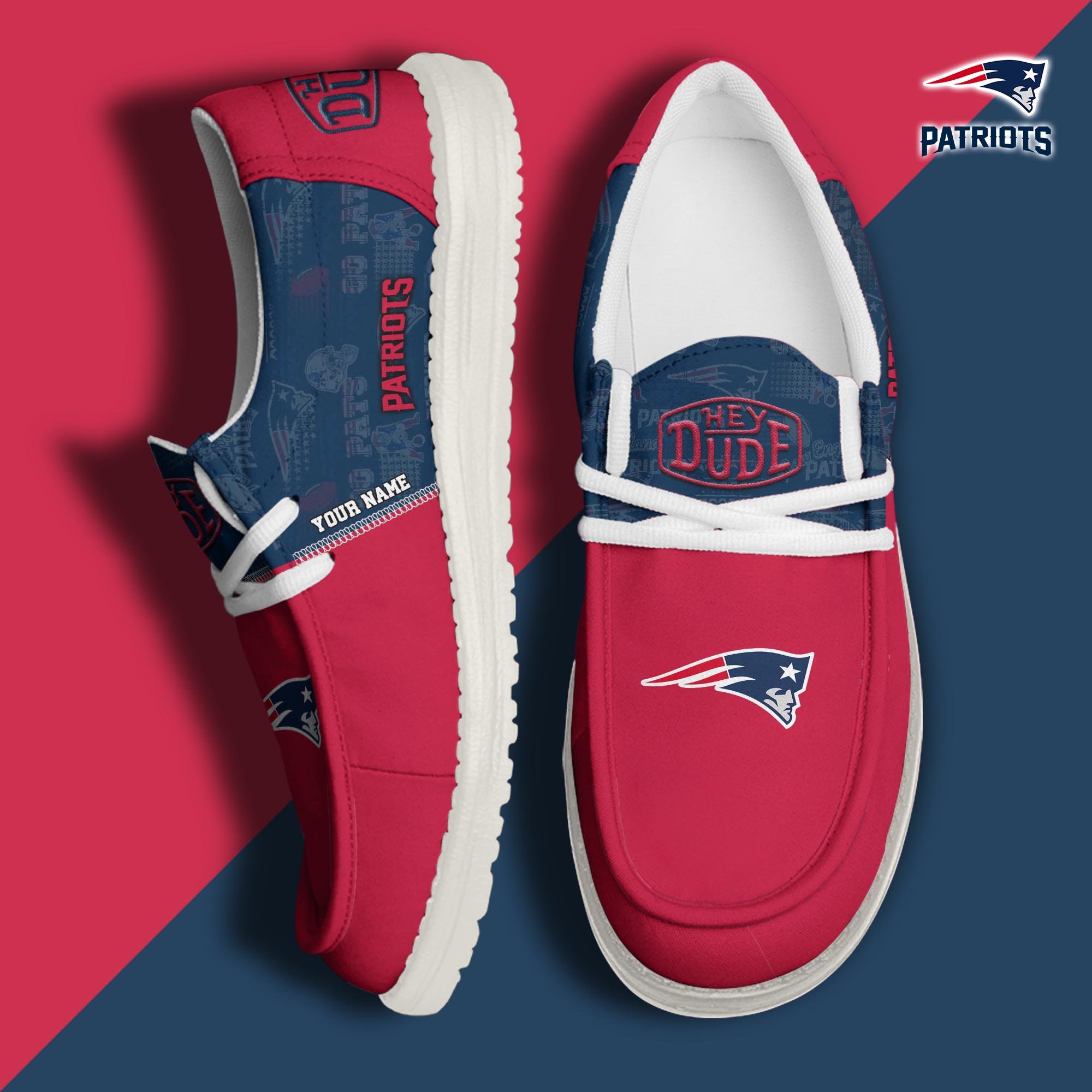 New England Patriots Personalized Hey Dude Shoes For Men And Women Calebmatthewhans