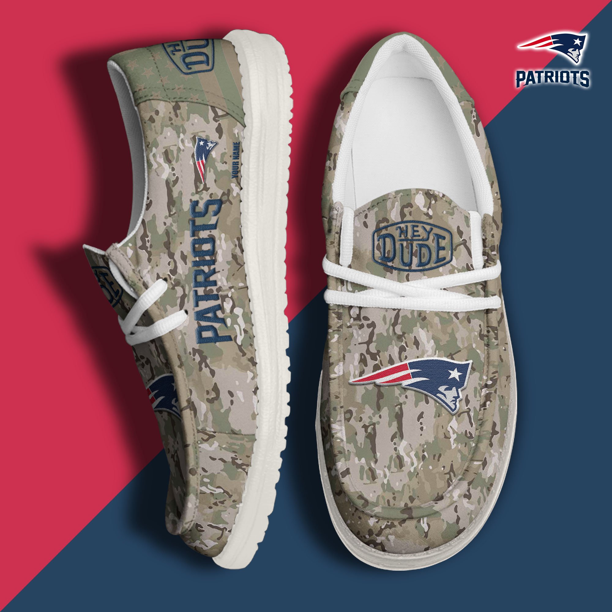 New England Patriots Personalized Hey Dude Shoes For Men And Women Calebmatthewhans