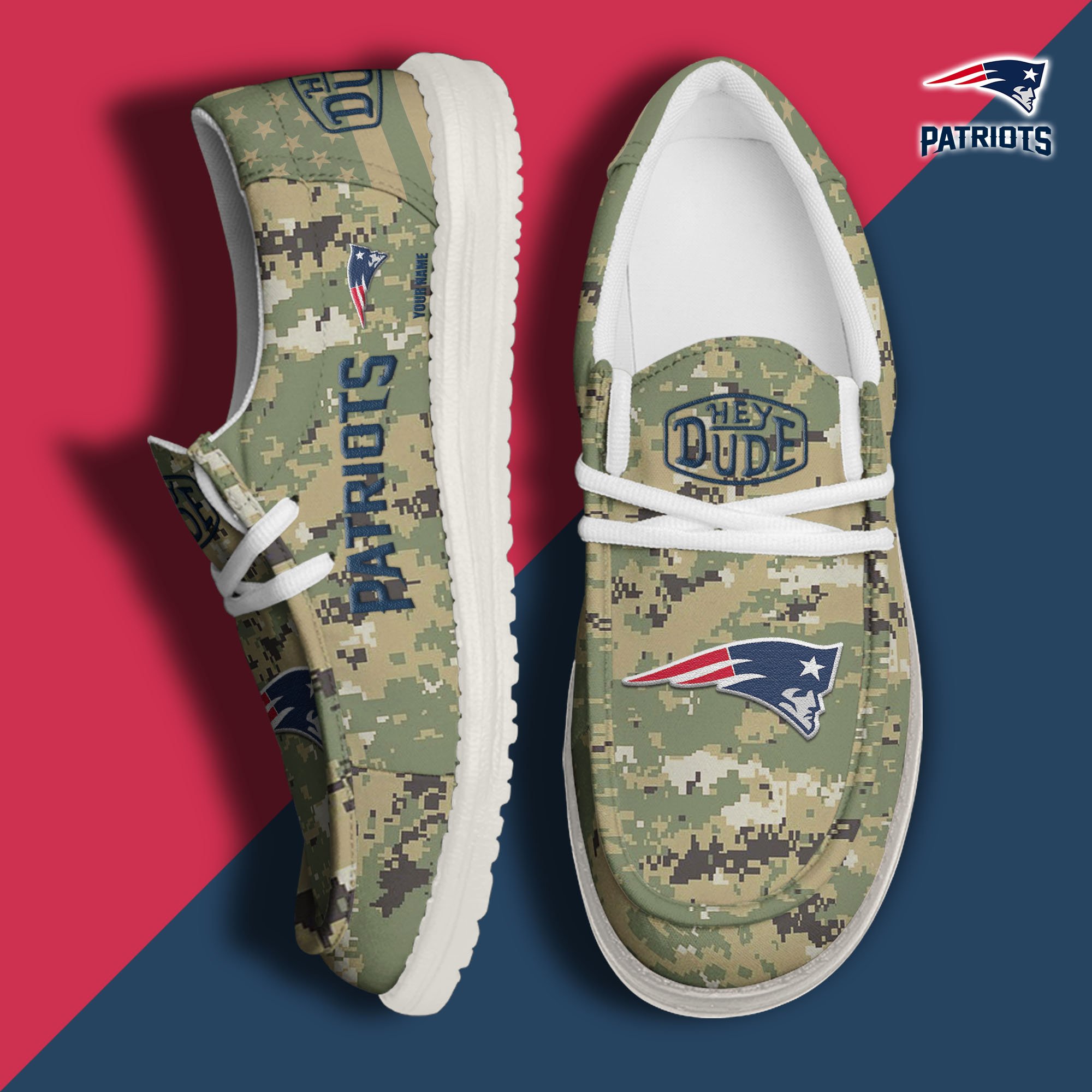 New England Patriots Personalized Hey Dude Shoes For Men And Women Calebmatthewhans