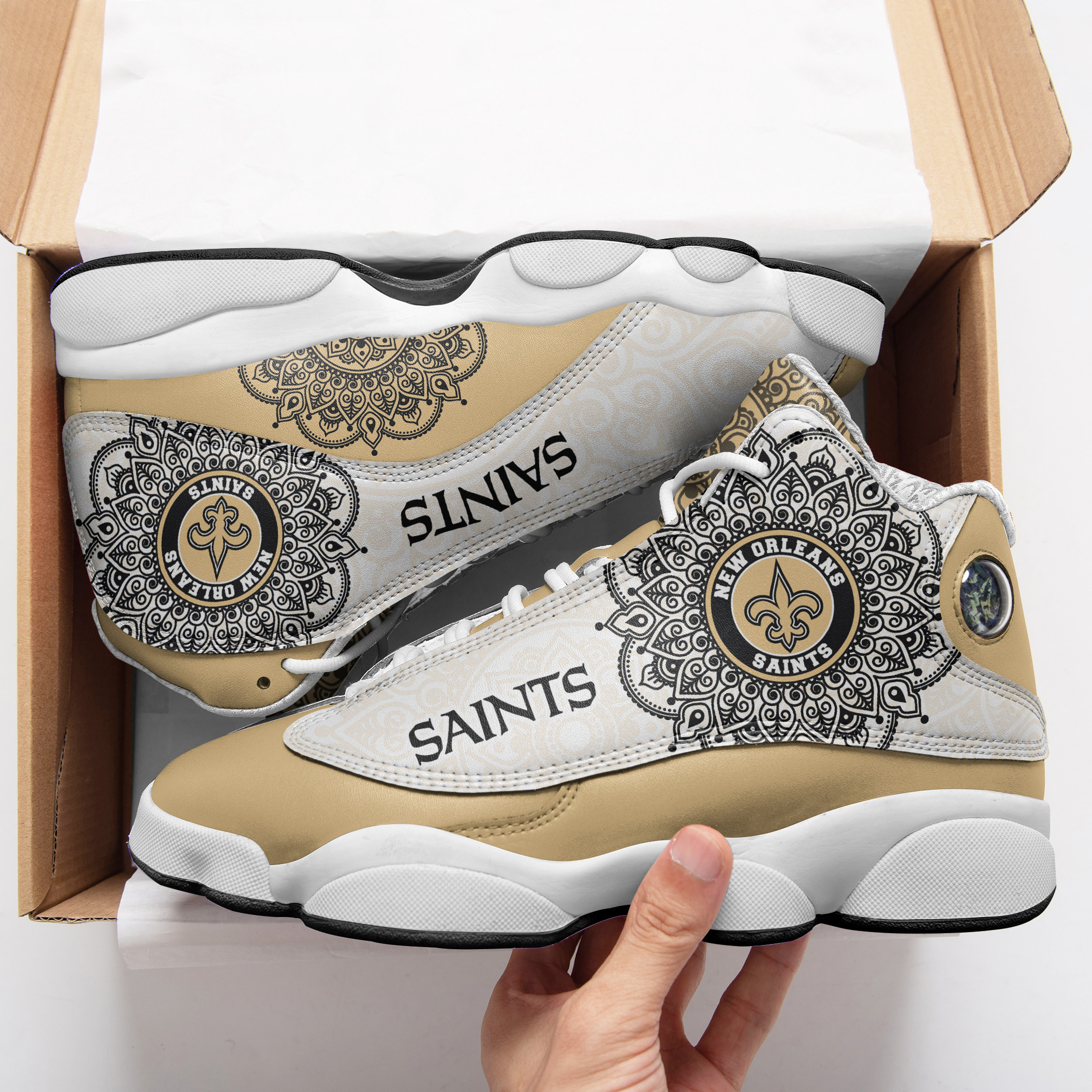 New Orleans Saints NFL AJ13 Sneakers Shoes For Men And Women Calebmatthewhans