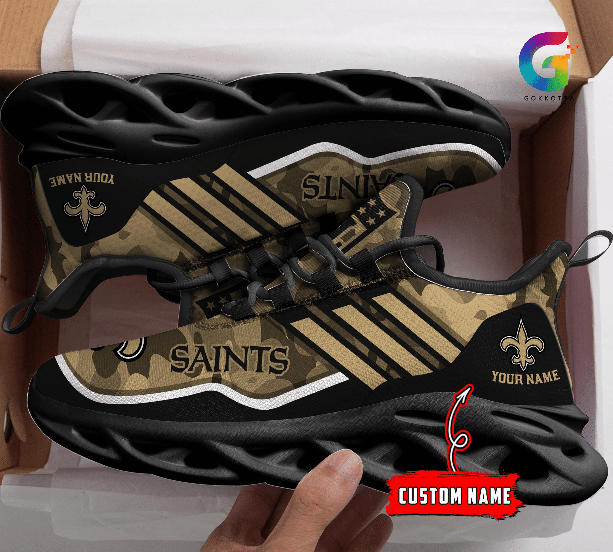 New Orleans Saints NFL Max Soul Shoes Sneakers For Men And Women Calebmatthewhans