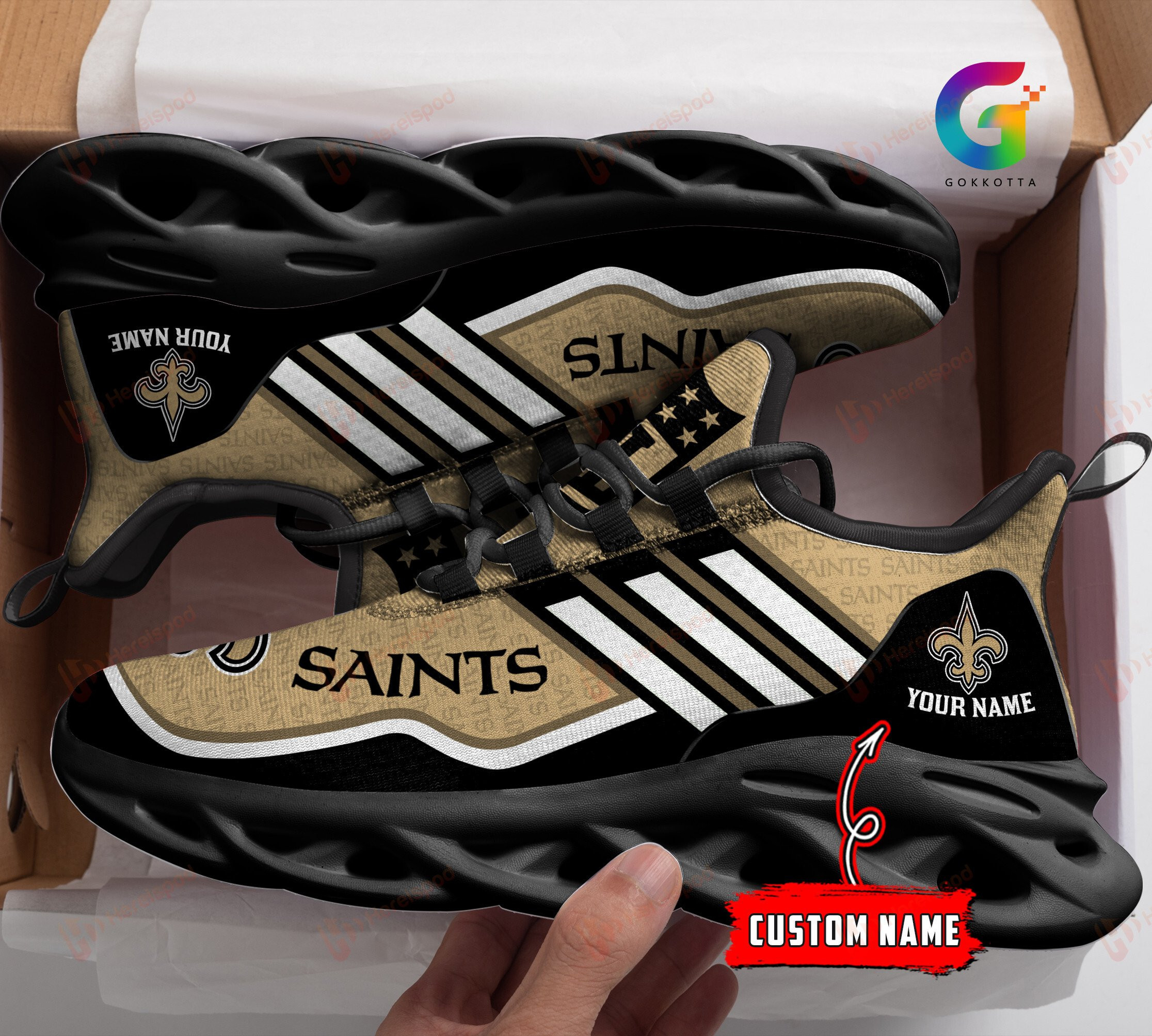 New Orleans Saints NFL Max Soul Shoes Sneakers For Men And Women Calebmatthewhans