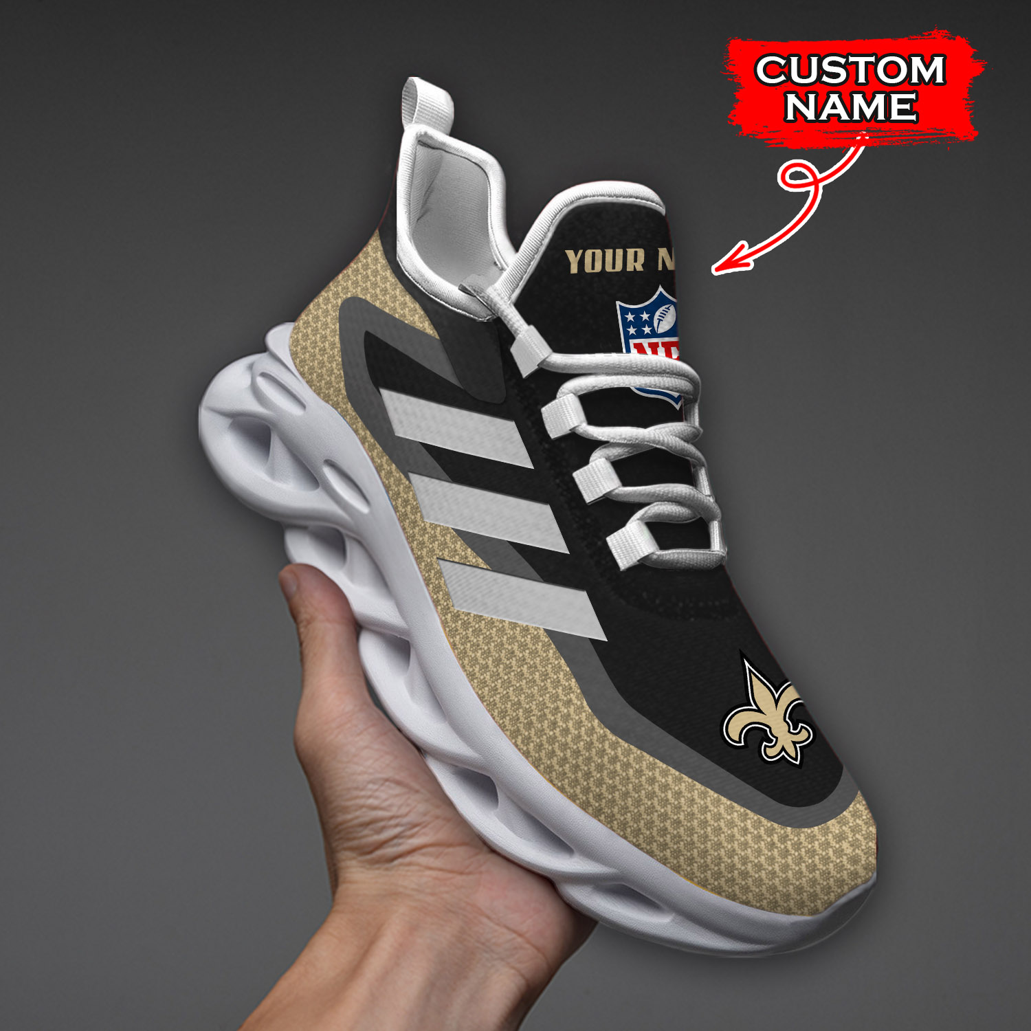 New Orleans Saints NFL Max Soul Shoes Sneakers For Men And Women Calebmatthewhans