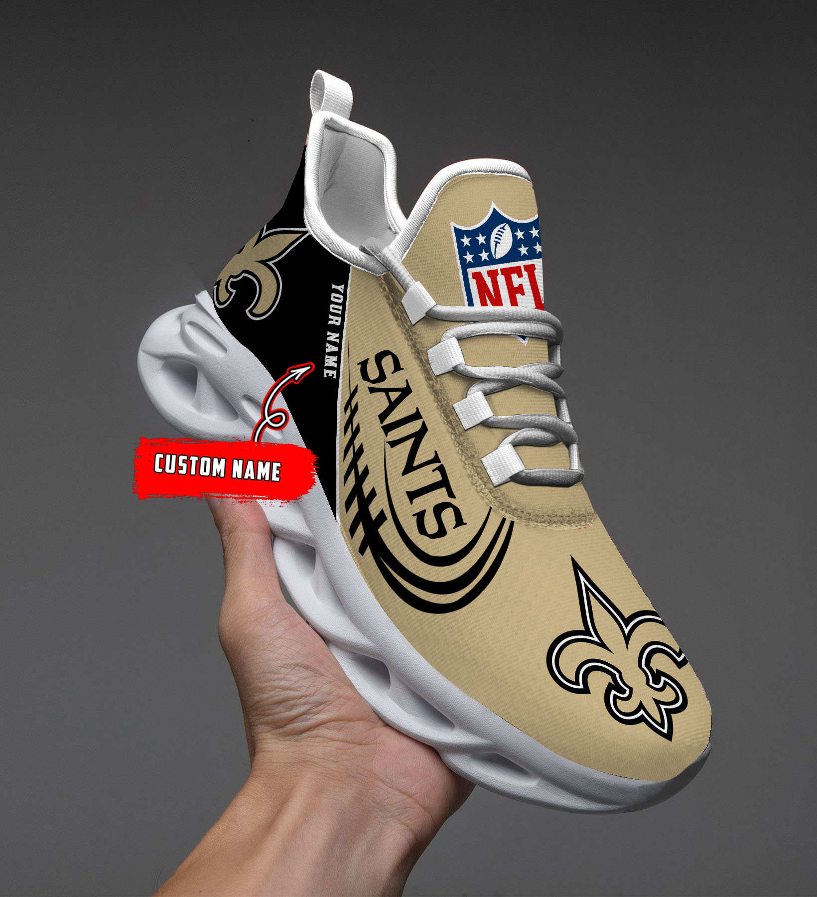 New Orleans Saints NFL Max Soul Shoes Sneakers For Men And Women Calebmatthewhans