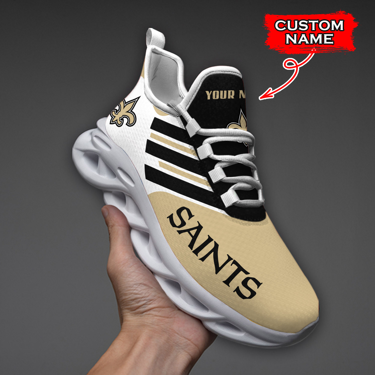 New Orleans Saints NFL Max Soul Shoes Sneakers For Men And Women Calebmatthewhans