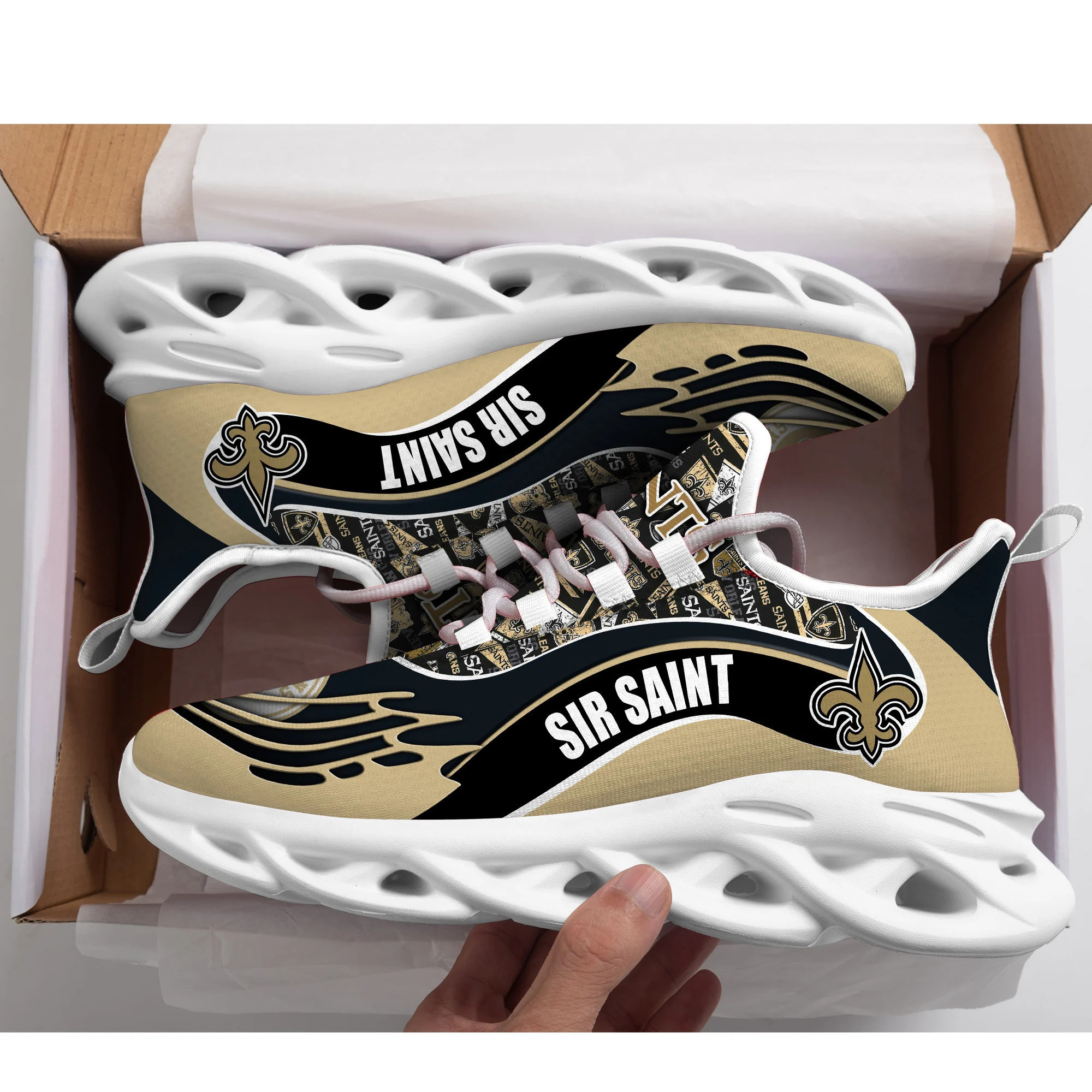 New Orleans Saints NFL Max Soul Shoes Sneakers For Men And Women Calebmatthewhans