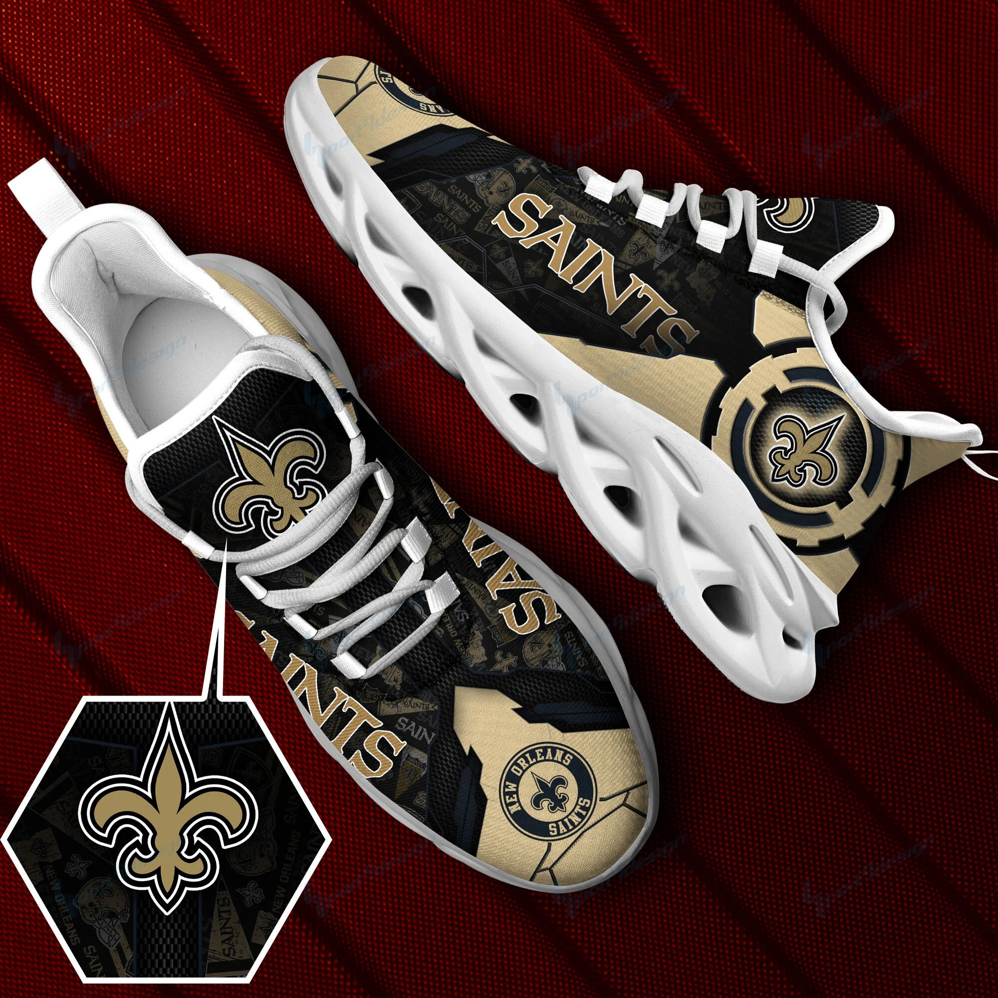 New Orleans Saints NFL Max Soul Shoes Sneakers For Men And Women Calebmatthewhans