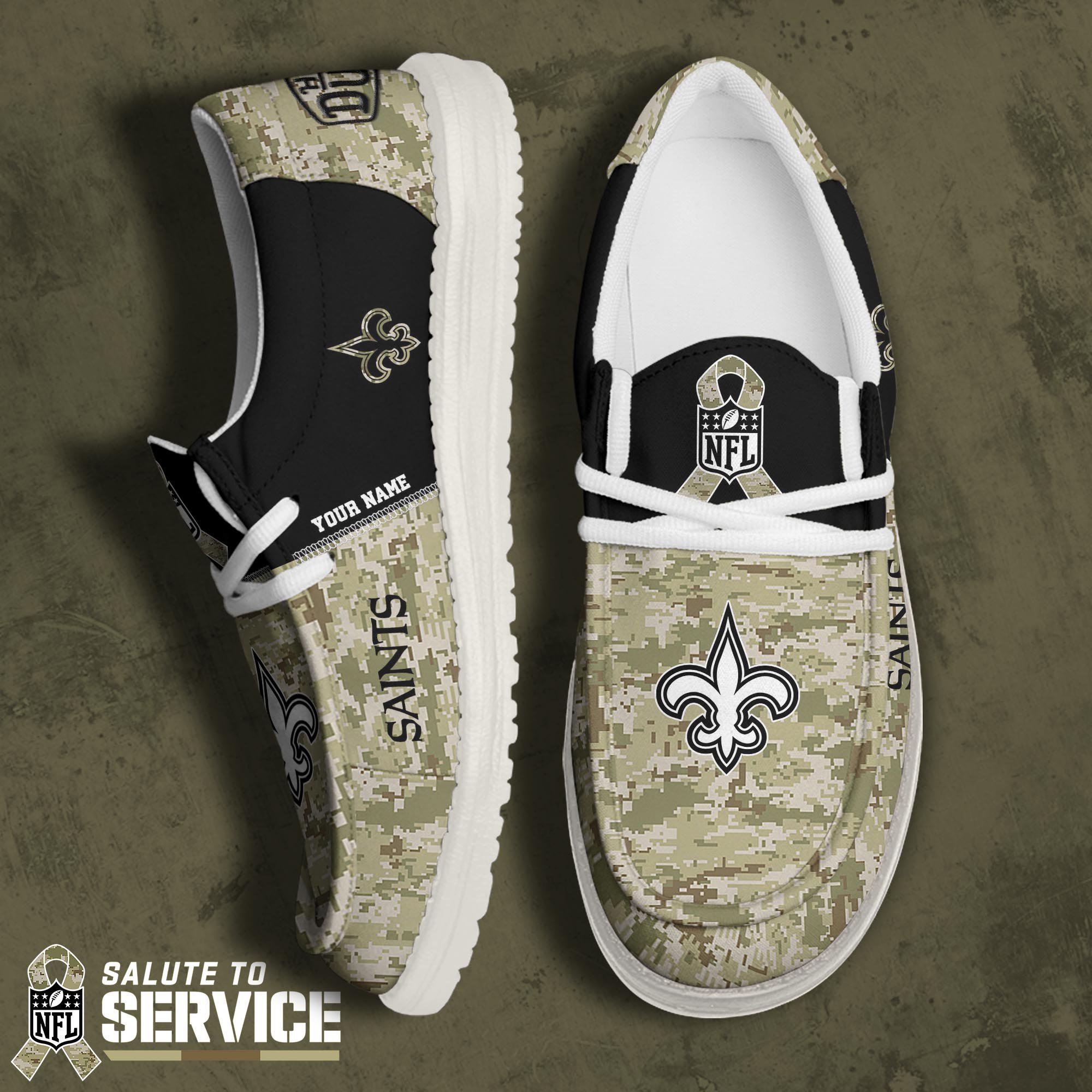 New Orleans Saints Personalized Hey Dude Shoes For Men And Women Calebmatthewhans