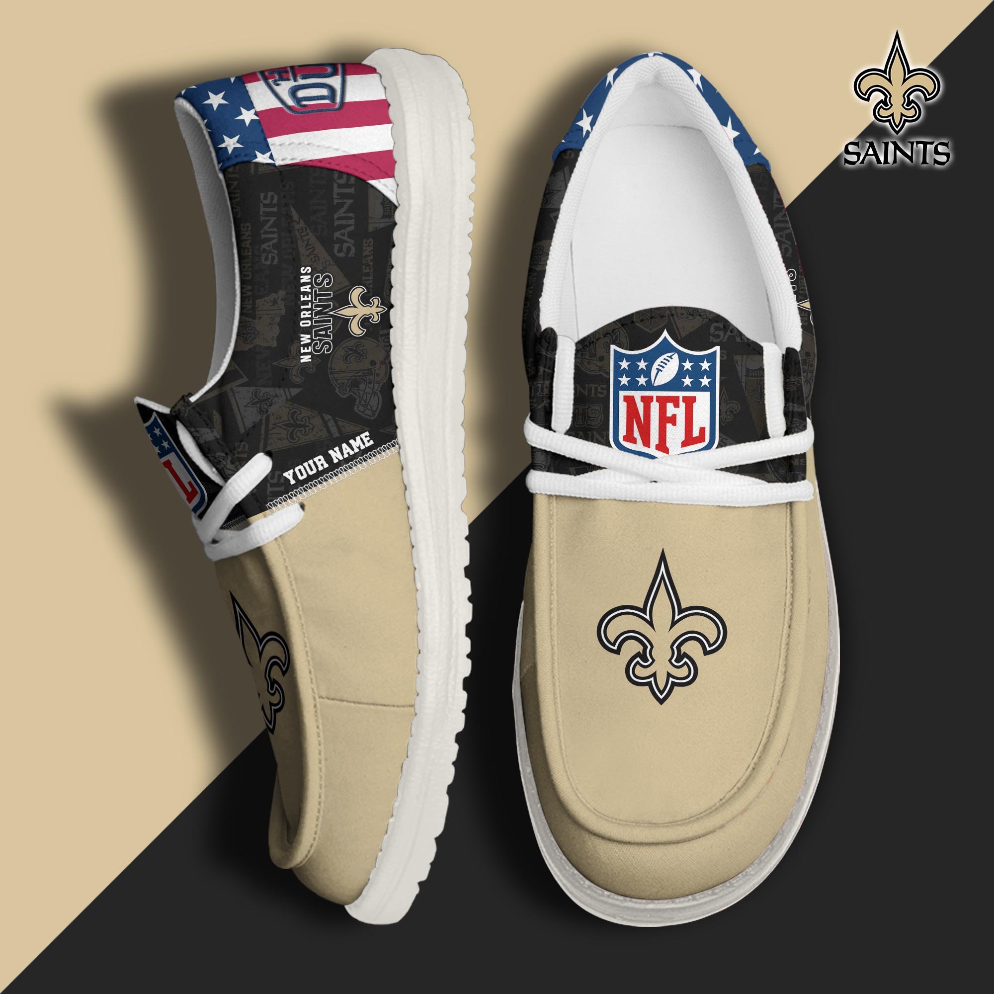 New Orleans Saints Personalized Hey Dude Shoes For Men And Women Calebmatthewhans