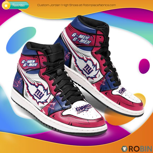 New York Giants NFL AJ1 High Sneakers Shoes For Men And Women Calebmatthewhans