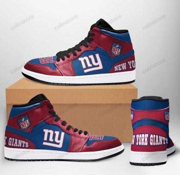 New York Giants NFL AJ1 High Sneakers Shoes For Men And Women Calebmatthewhans