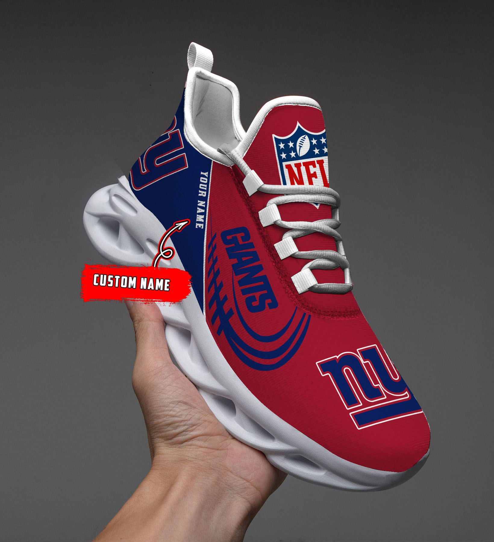 New York Giants NFL Max Soul Shoes Sneakers For Men And Women Calebmatthewhans