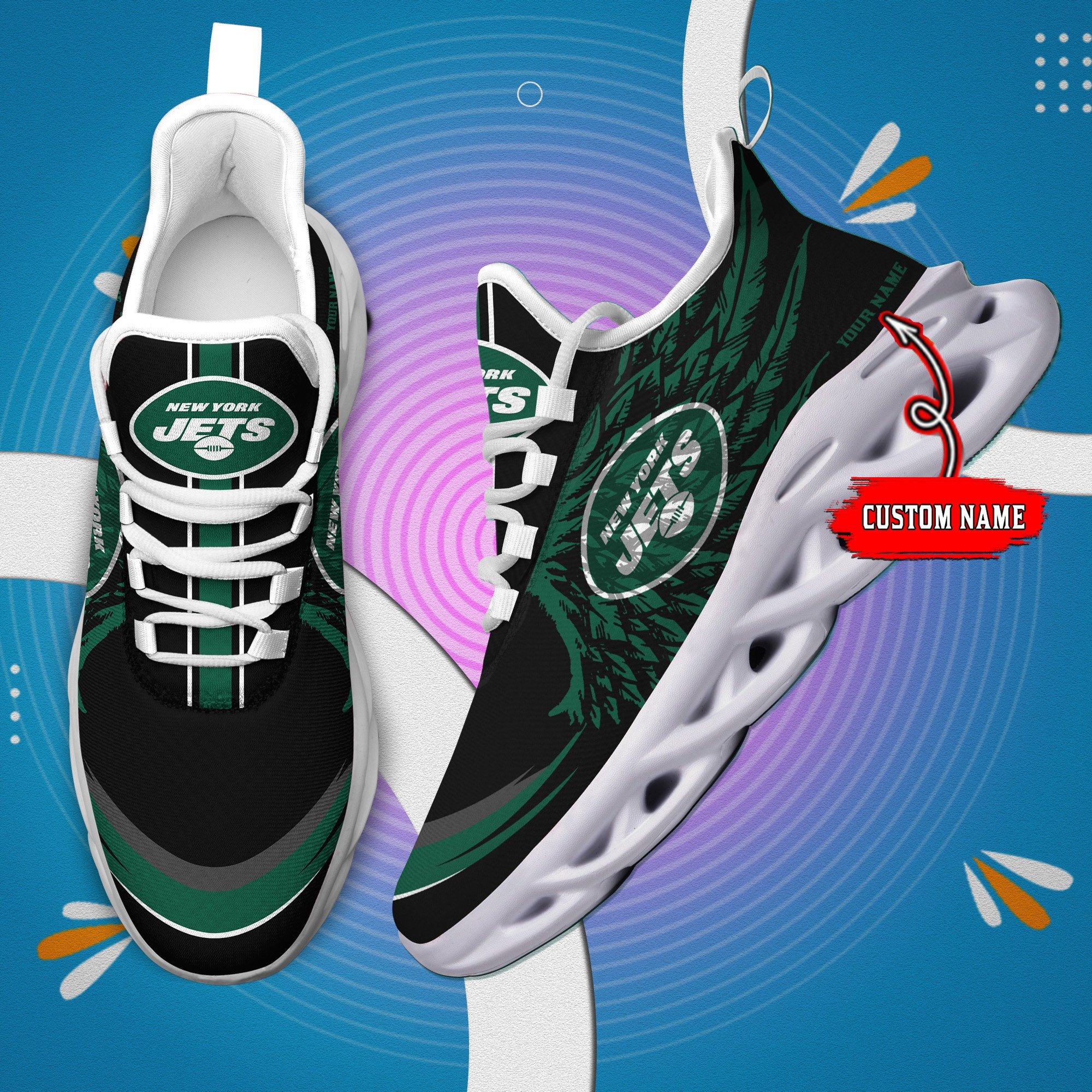 New York Jets NFL Max Soul Shoes Sneakers For Men And Women Calebmatthewhans