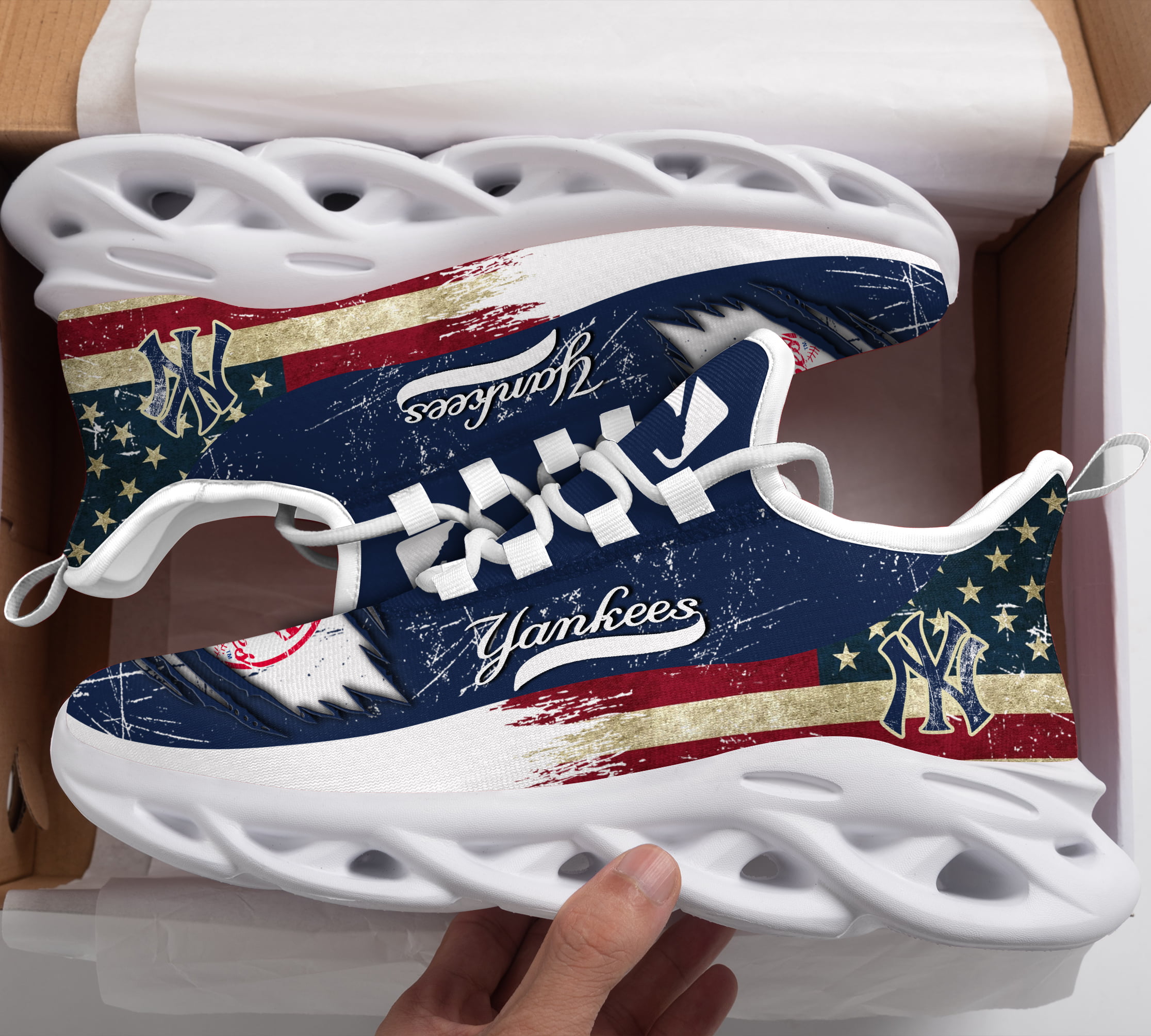 New York Yankees MLB Max Soul Shoes Sneakers For Men And Women Calebmatthewhans