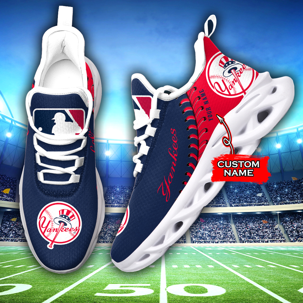New York Yankees MLB Max Soul Shoes Sneakers For Men And Women Calebmatthewhans