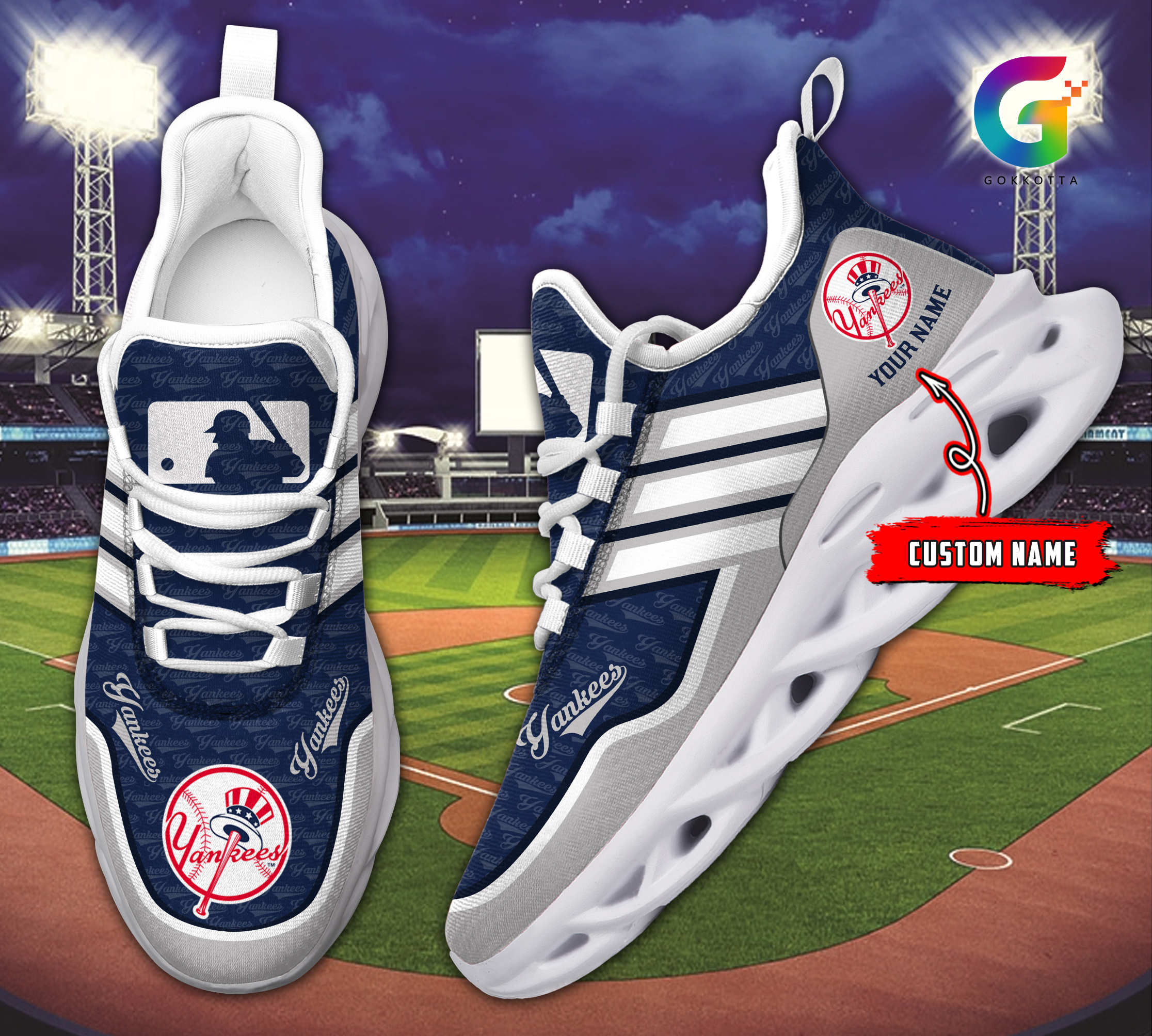 New York Yankees MLB Max Soul Shoes Sneakers For Men And Women Calebmatthewhans