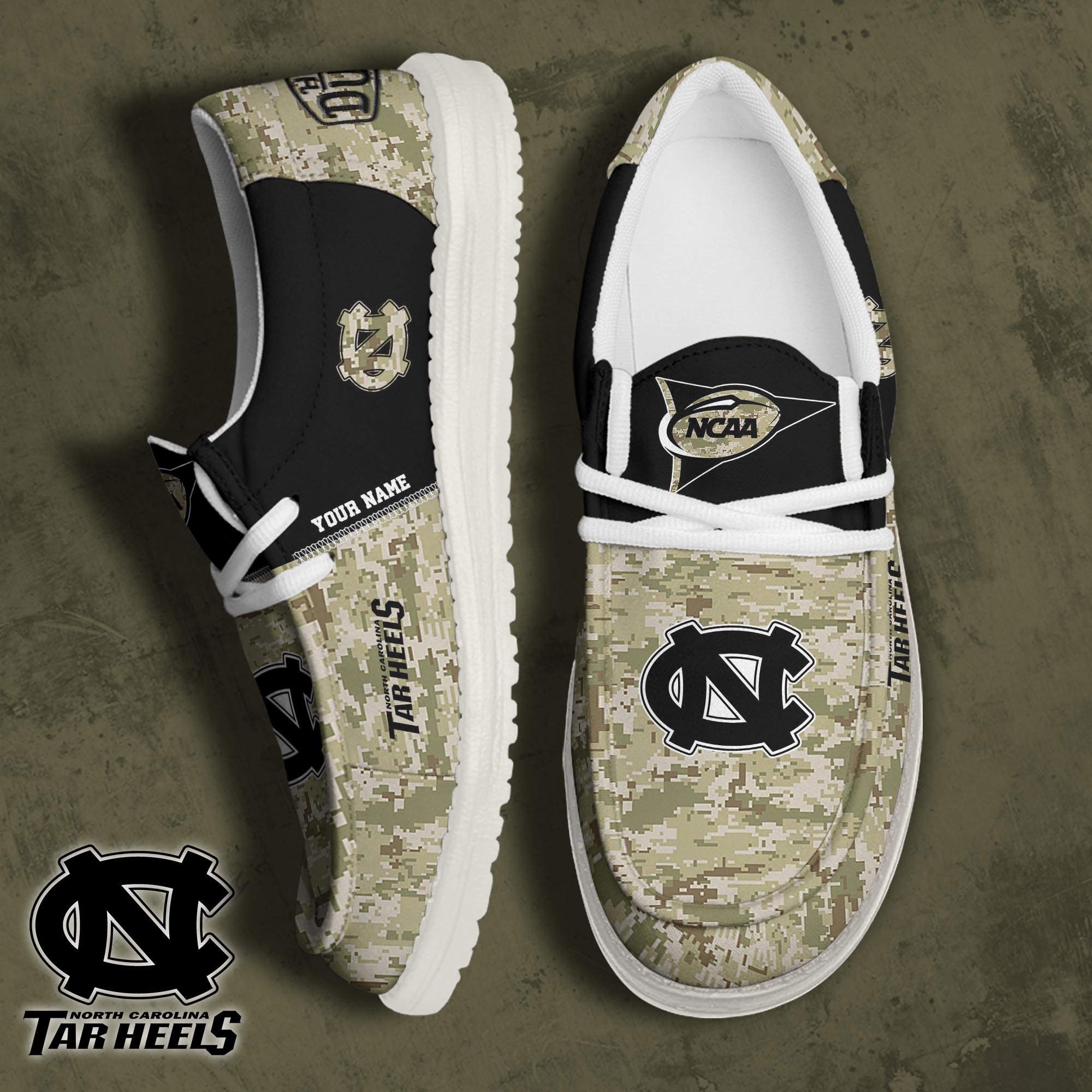 North Carolina Tar Heels Personalized Hey Dude Shoes For Men And Women Calebmatthewhans