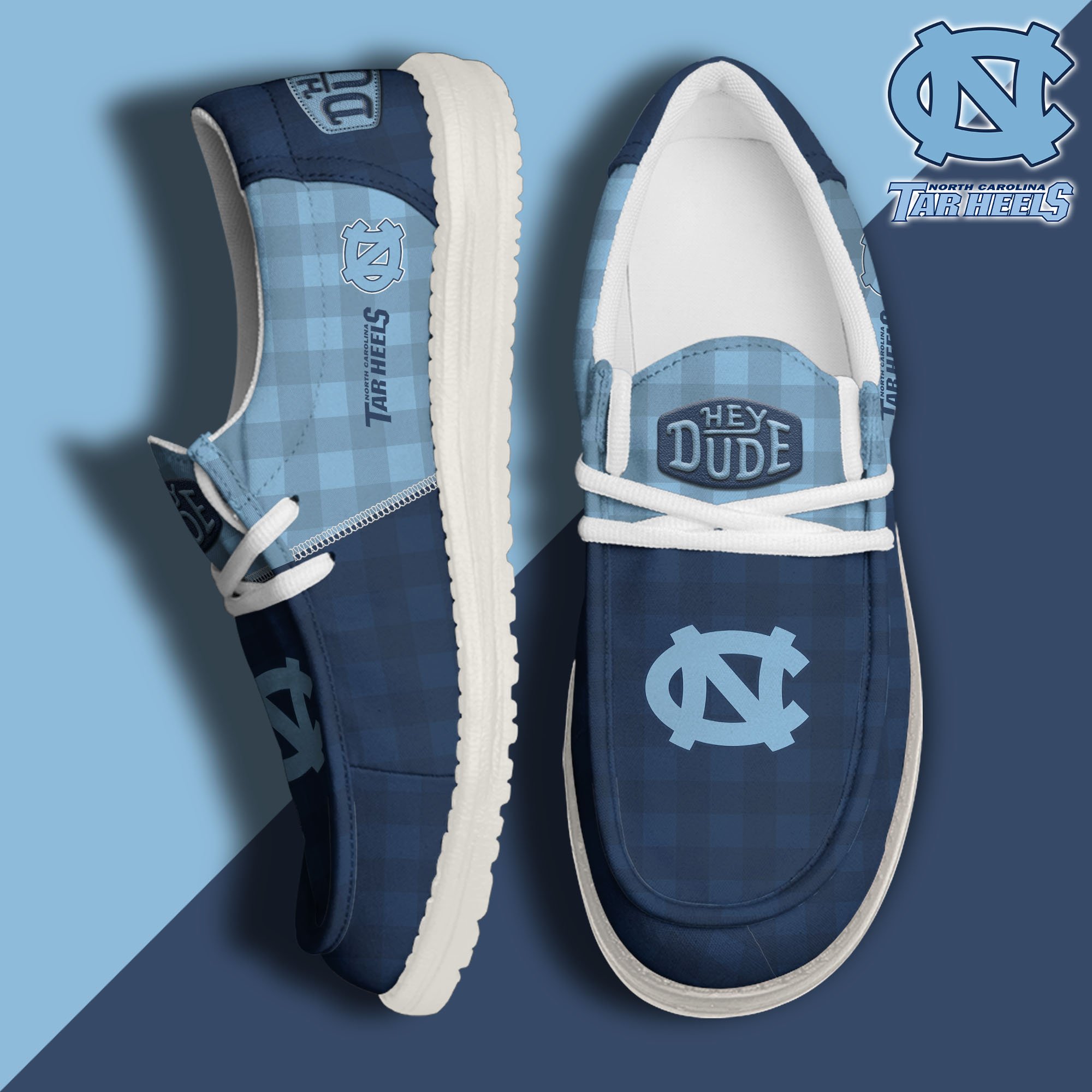 North Carolina Tar Heels Personalized Hey Dude Shoes For Men And Women Calebmatthewhans