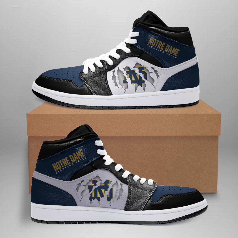 Notre Dame Fighting Irish AJ1 High Sneakers Shoes For Men And Women Calebmatthewhans
