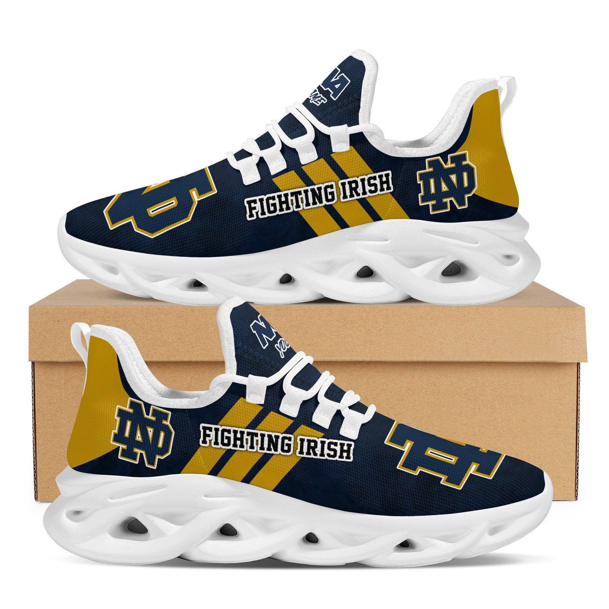 Notre Dame Fighting Irish Max Soul Shoes Sneakers For Men And Women Calebmatthewhans