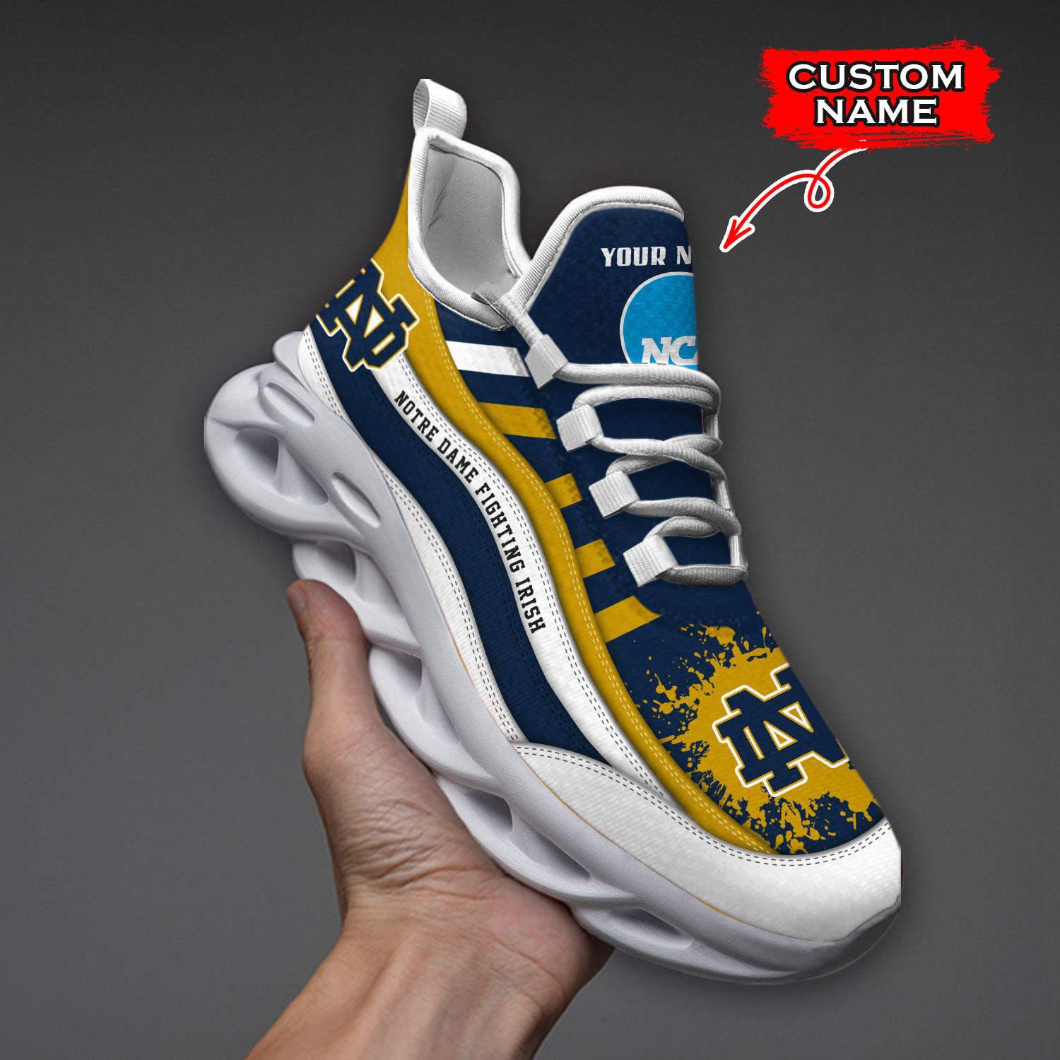 Notre Dame Fighting Irish NCAA Max Soul Shoes Sneakers For Men And Women Calebmatthewhans