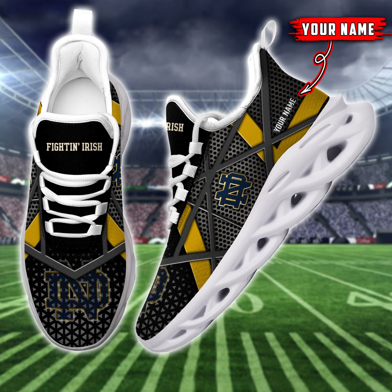 Notre Dame Fighting Irish NCAA Max Soul Shoes Sneakers For Men And Women Calebmatthewhans