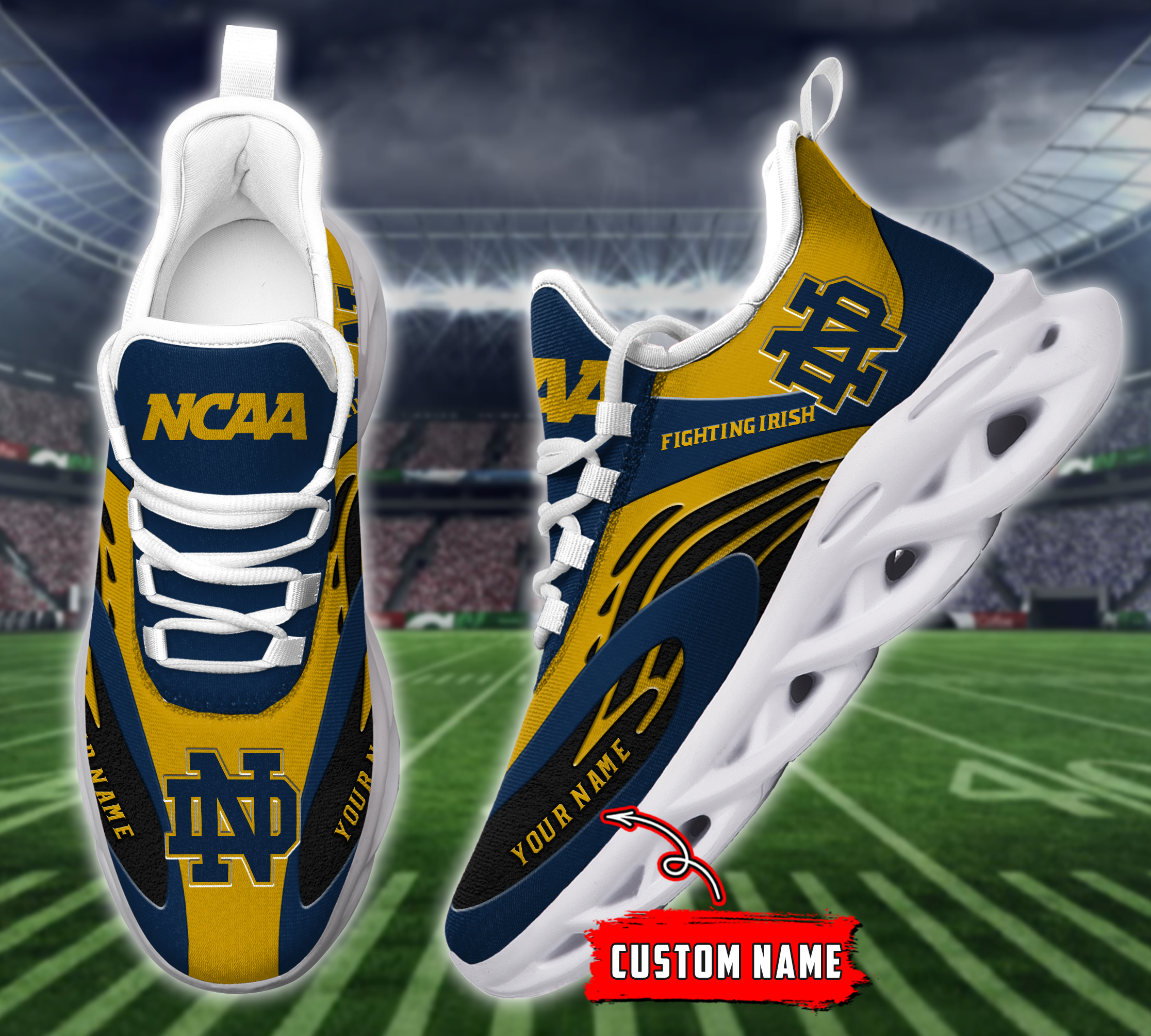 Notre Dame Fighting Irish NCAA Max Soul Shoes Sneakers For Men And Women Calebmatthewhans