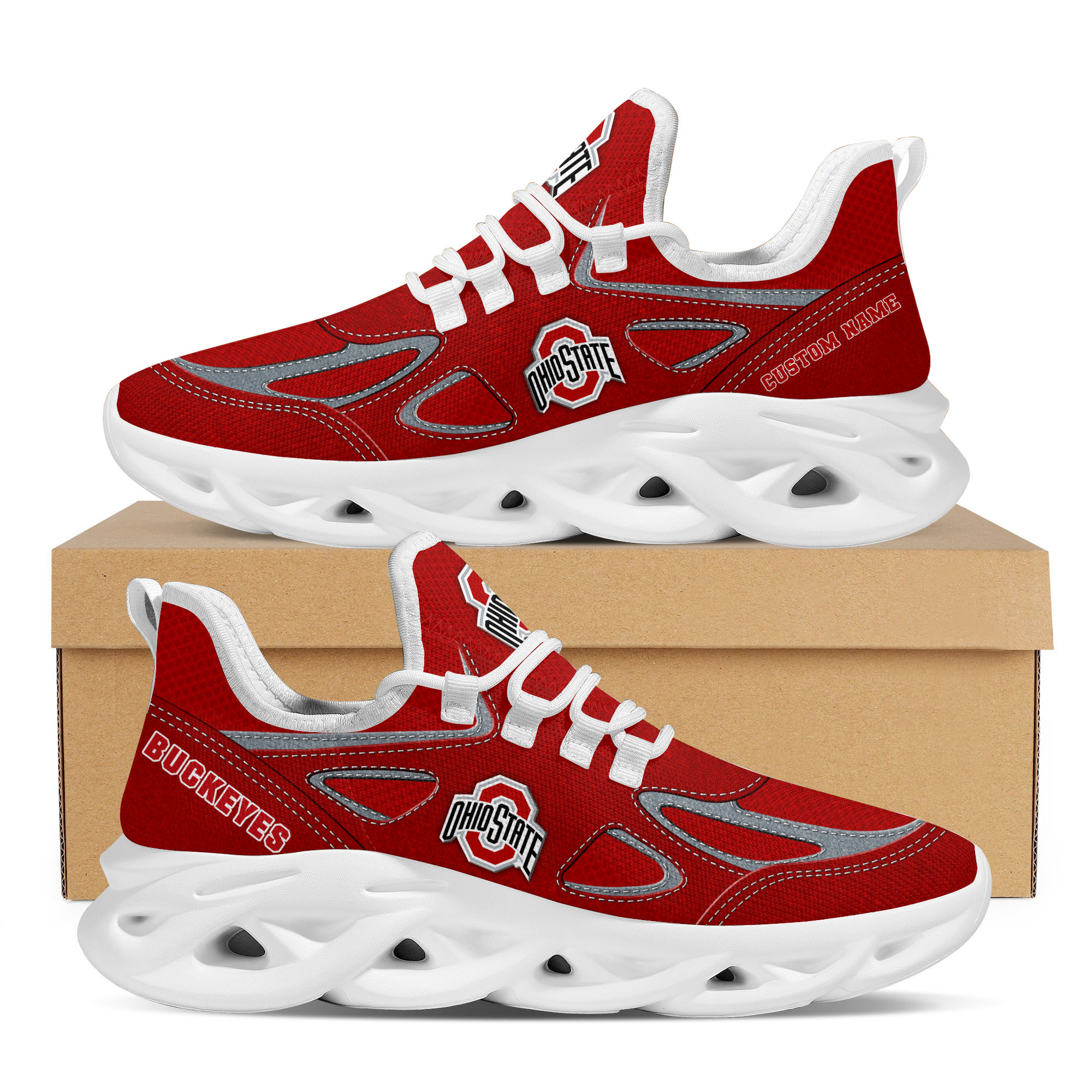 Ohio State Buckeyes Max Soul Shoes Sneakers For Men And Women Calebmatthewhans
