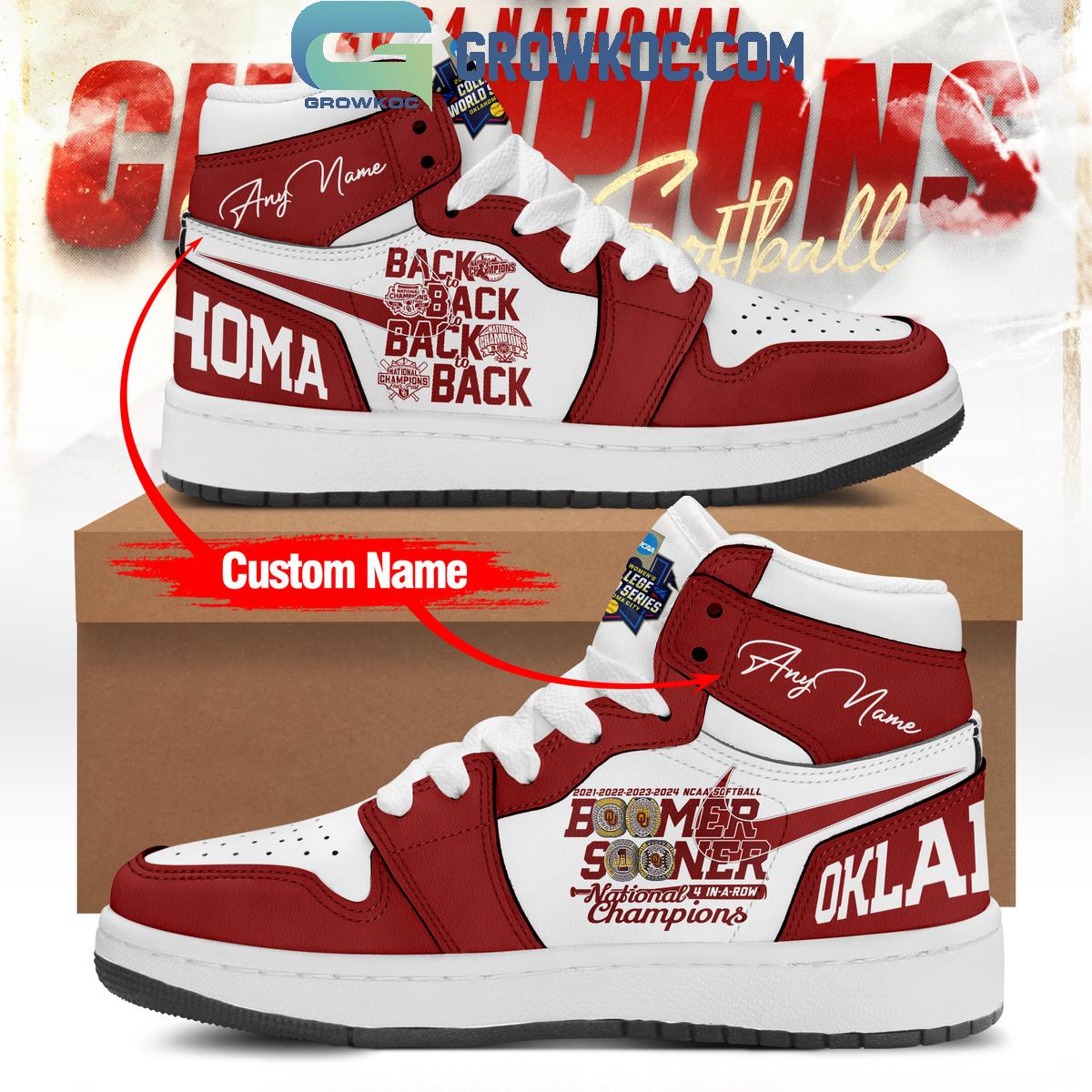 Oklahoma Sooners AJ1 High Sneakers Shoes For Men And Women Calebmatthewhans