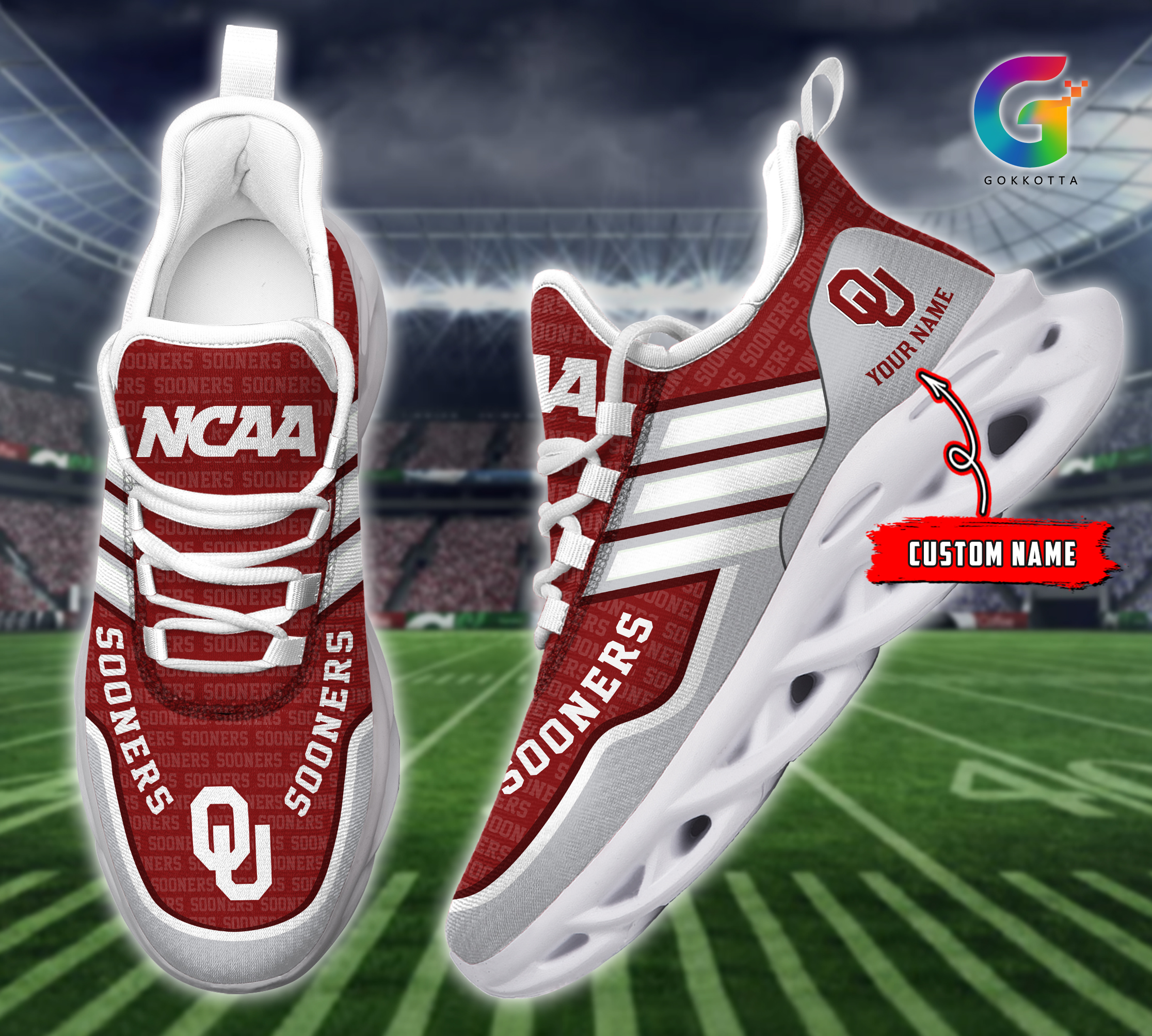 Oklahoma Sooners NCAA Max Soul Shoes Sneakers For Men And Women Calebmatthewhans