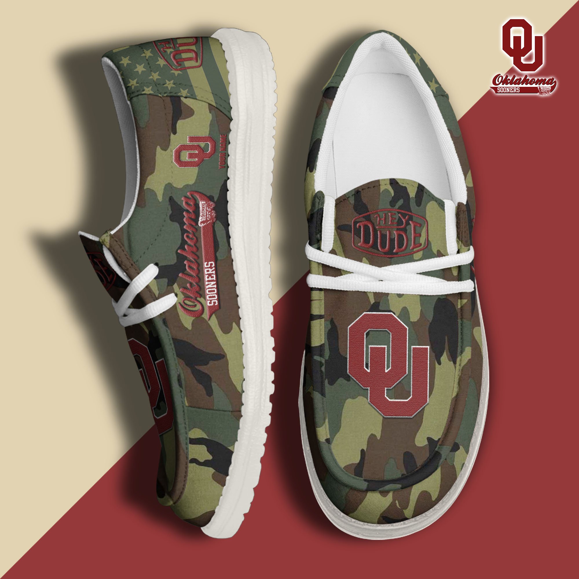 Oklahoma Sooners Personalized Hey Dude Shoes For Men And Women Calebmatthewhans