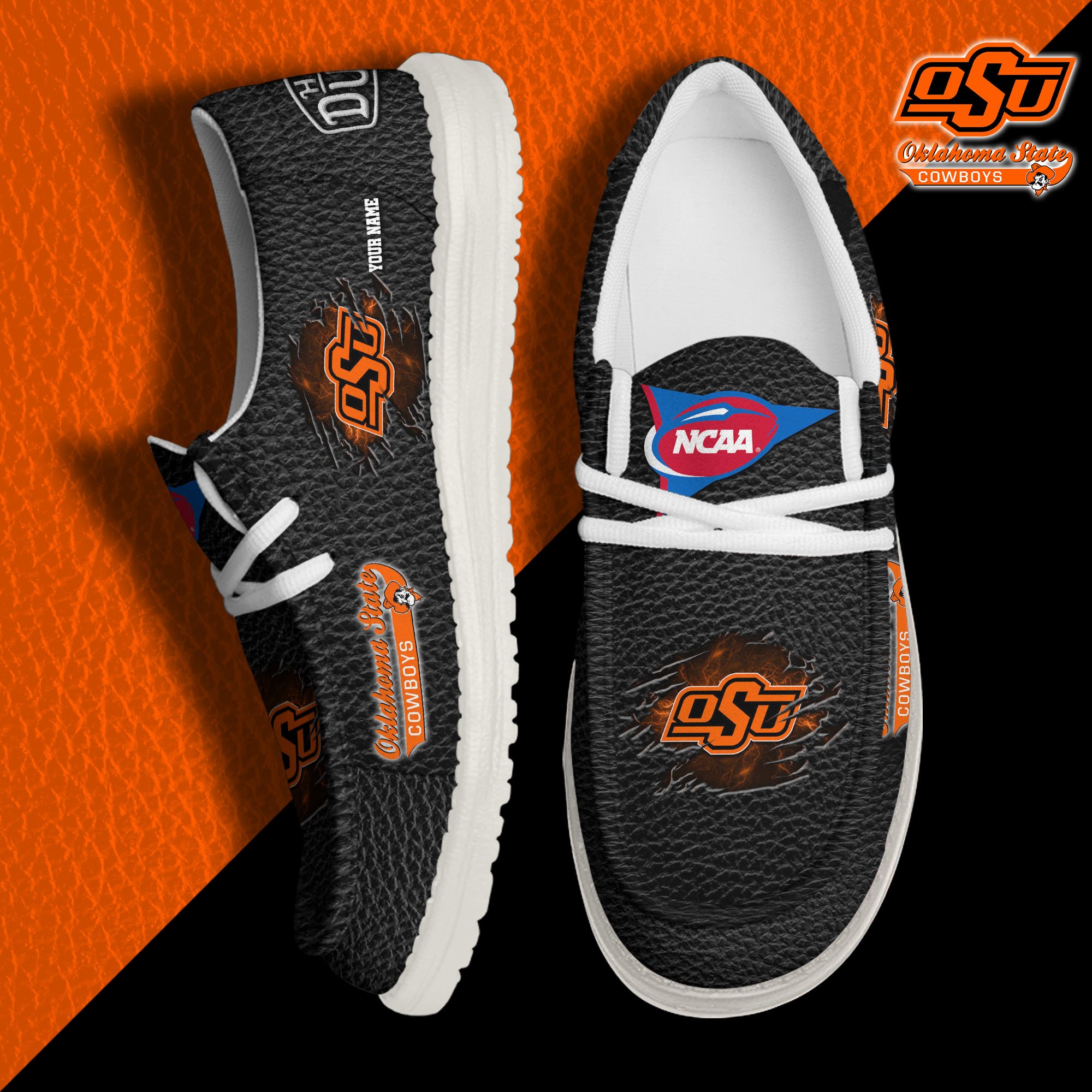 Oklahoma State Cowboys Personalized Hey Dude Shoes For Men And Women Calebmatthewhans