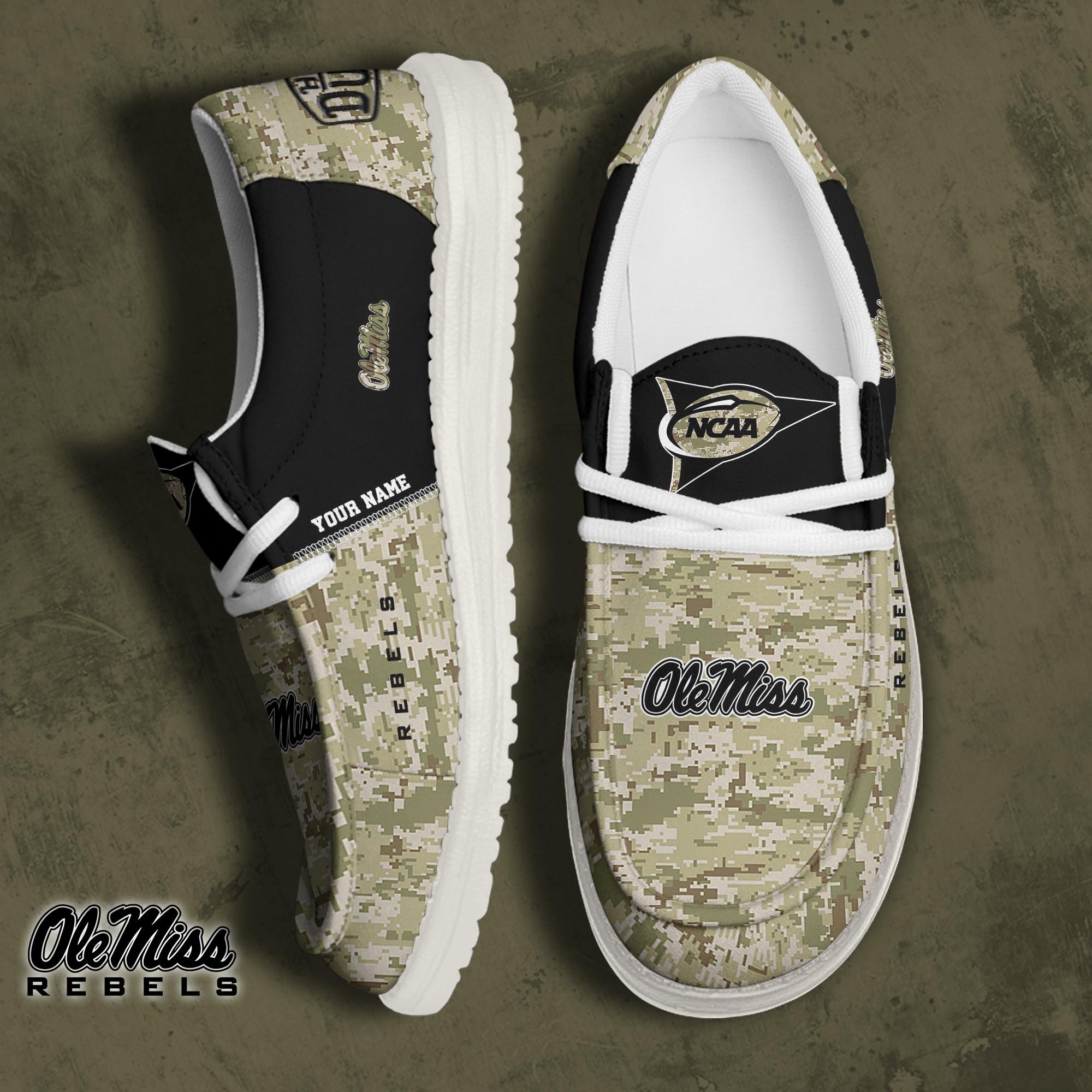 Ole Miss Rebels Personalized Hey Dude Shoes For Men And Women Calebmatthewhans