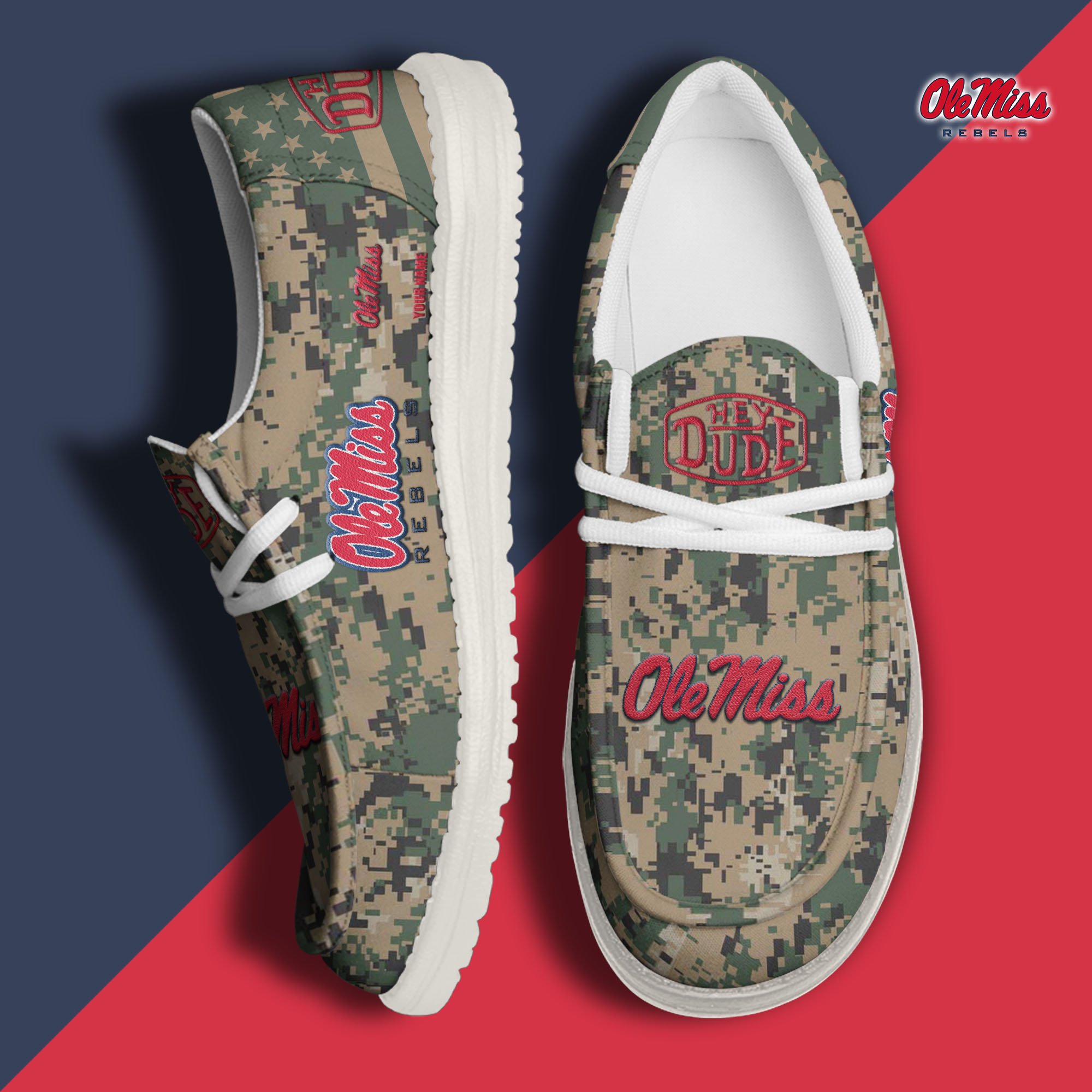 Ole Miss Rebels Personalized Hey Dude Shoes For Men And Women Calebmatthewhans