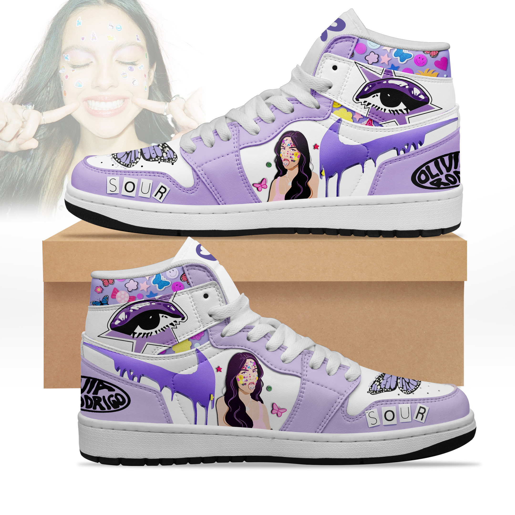 Olivia Rodrigo AJ1 High Sneakers Shoes For Men And Women Calebmatthewhans
