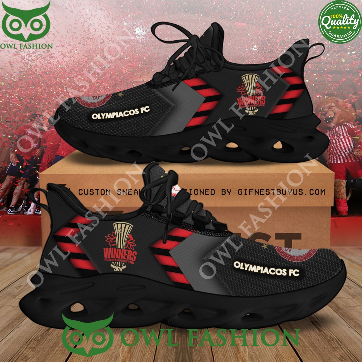 Olympiacos FC Max Soul Shoes Sneakers For Men And Women Calebmatthewhans