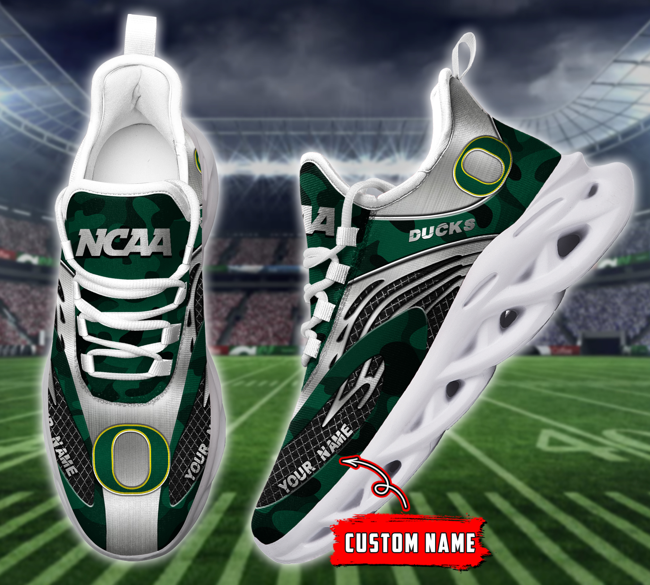 Oregon Ducks NCAA Max Soul Shoes Sneakers For Men And Women Calebmatthewhans