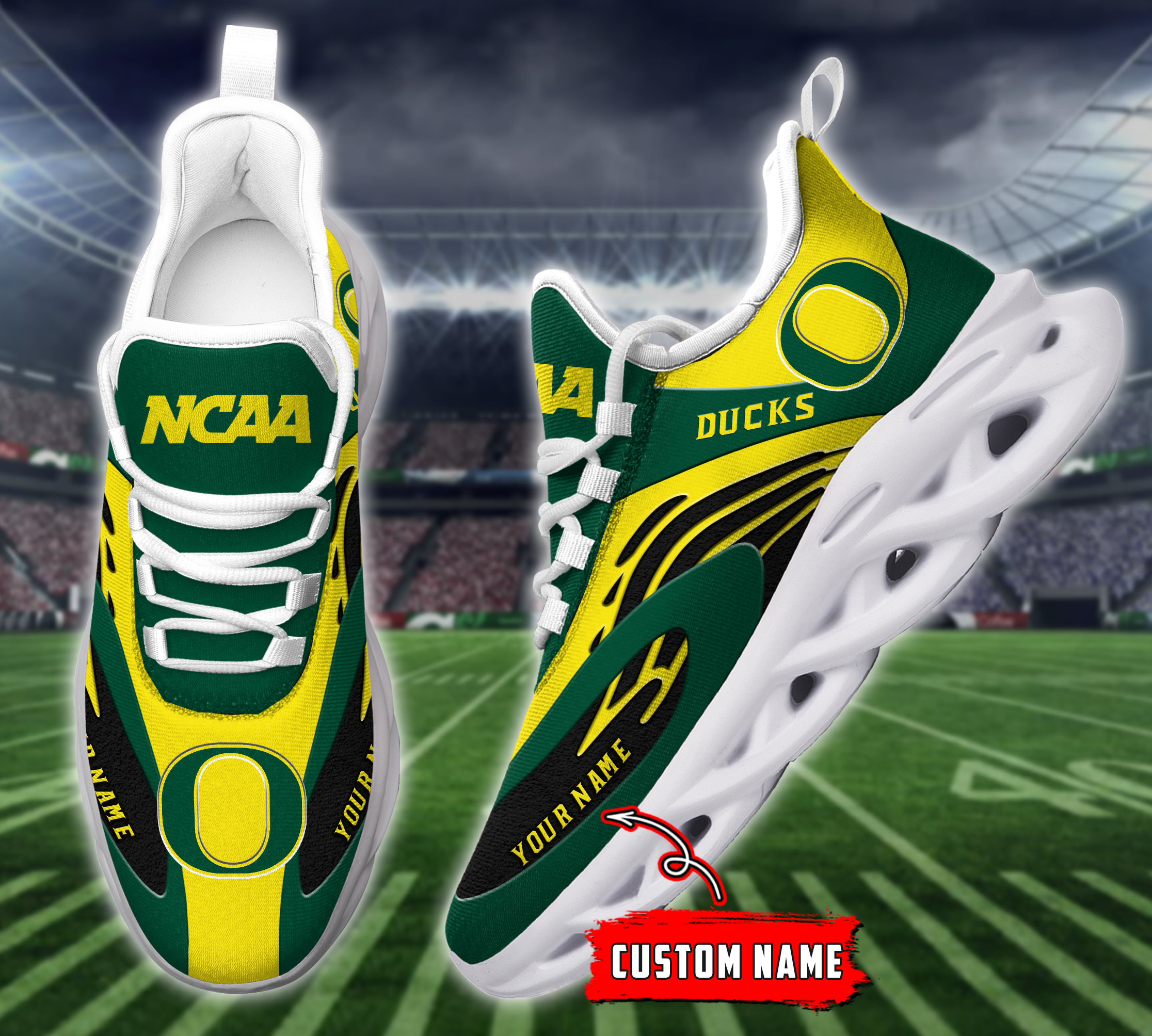 Oregon Ducks NCAA Max Soul Shoes Sneakers For Men And Women Calebmatthewhans