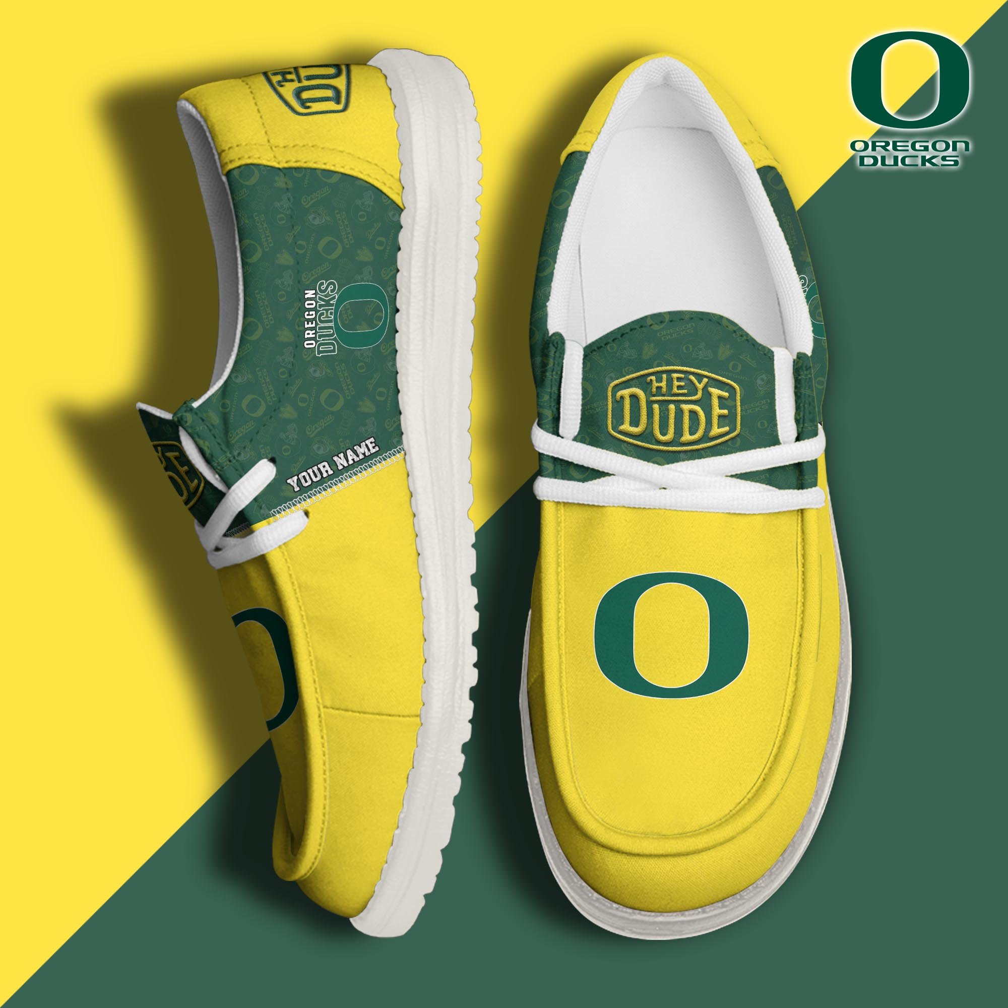 Oregon Ducks Personalized Hey Dude Shoes For Men And Women Calebmatthewhans