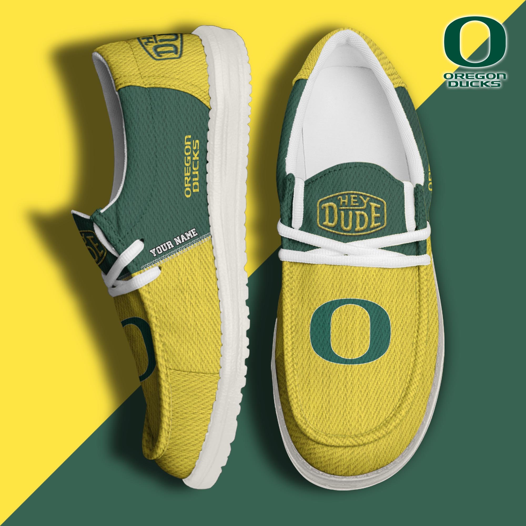 Oregon Ducks Personalized Hey Dude Shoes For Men And Women Calebmatthewhans