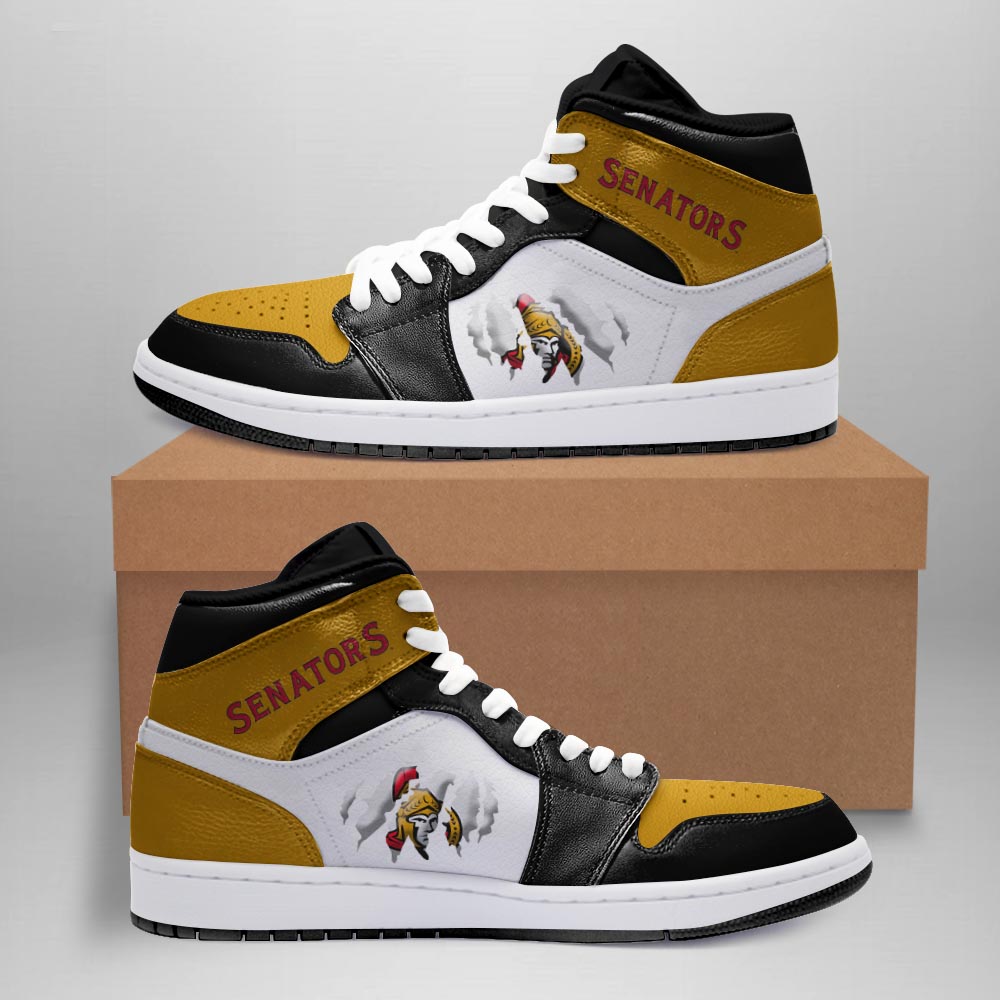 Ottawa Senators AJ1 High Sneakers Shoes For Men And Women Calebmatthewhans