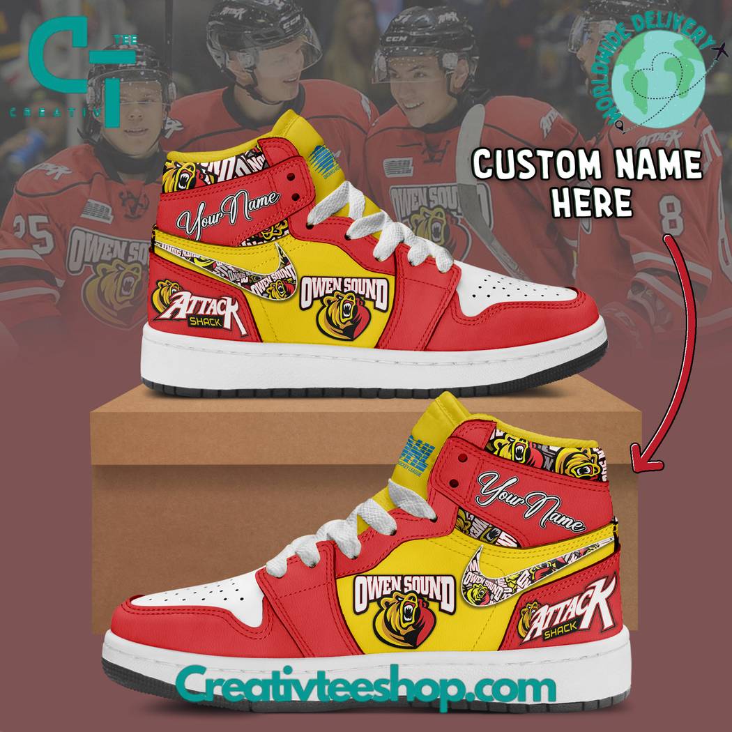Owen Sound Attack AJ1 High Sneakers Shoes For Men And Women Calebmatthewhans