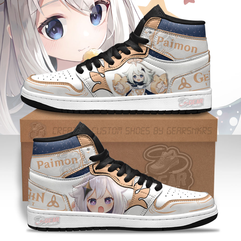 Paimon Genshin Impact AJ1 High Sneakers Shoes For Men And Women Calebmatthewhans