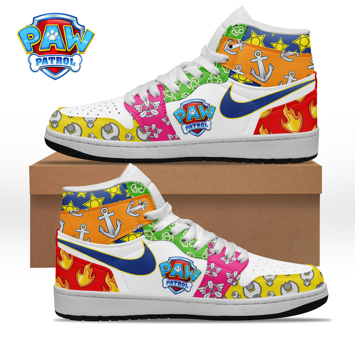 Paw Patrol AJ1 High Sneakers Shoes For Men And Women Calebmatthewhans