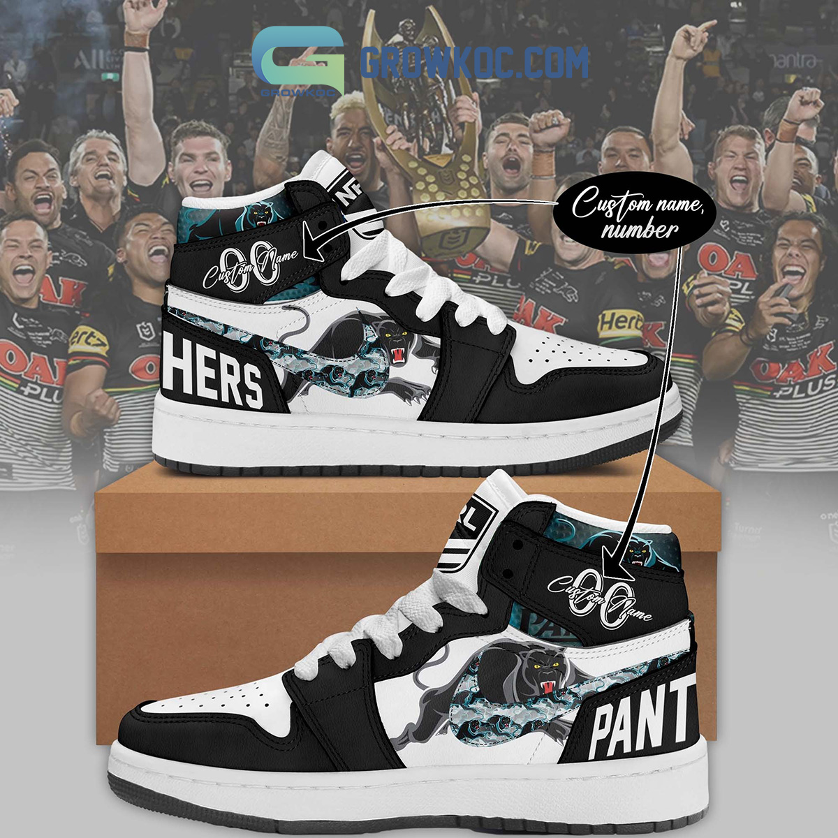 Penrith Panthers AJ1 High Sneakers Shoes For Men And Women Calebmatthewhans