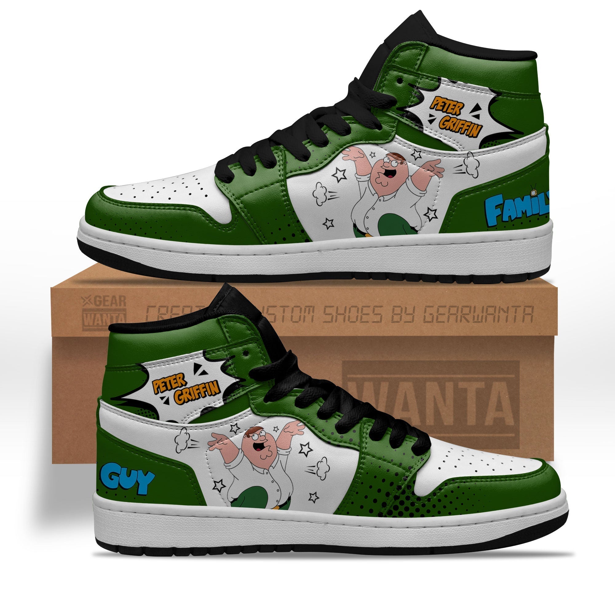 Peter Griffin AJ1 High Sneakers Shoes For Men And Women Calebmatthewhans