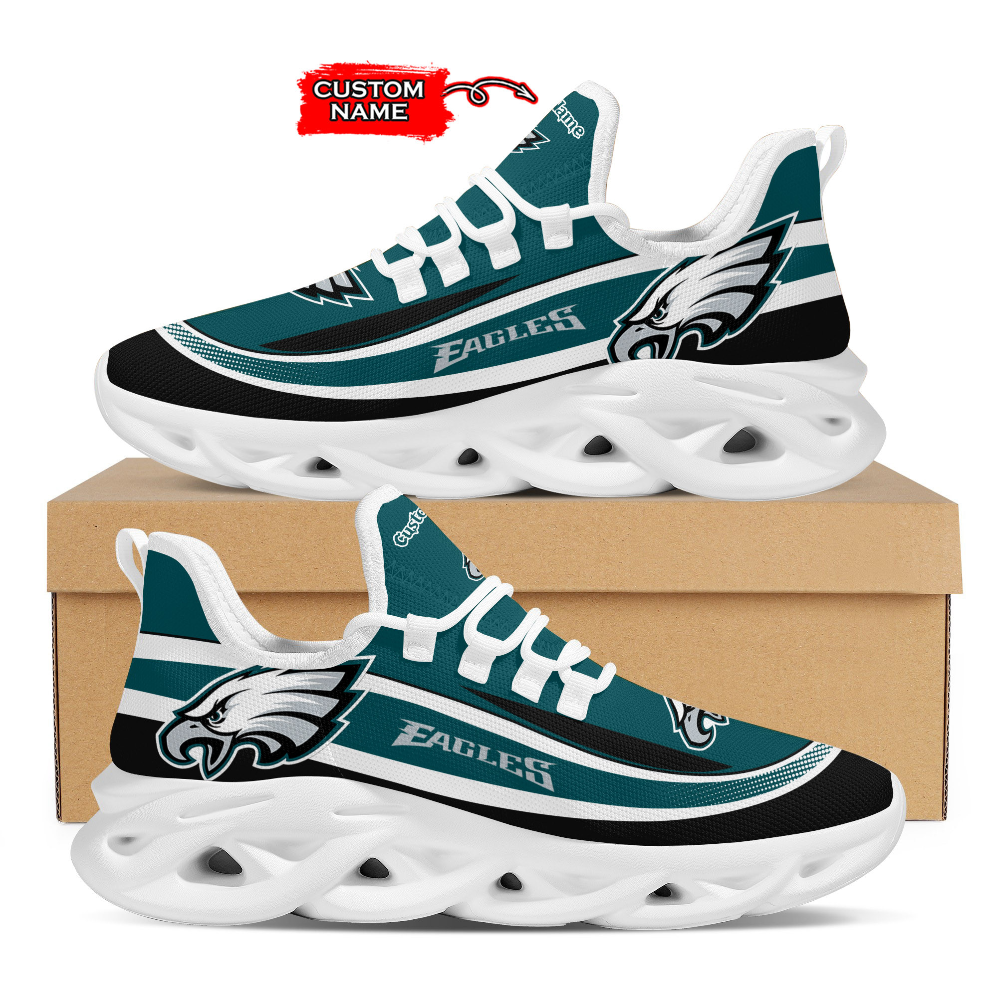 Philadelphia Eagles Max Soul Shoes Sneakers For Men And Women Calebmatthewhans