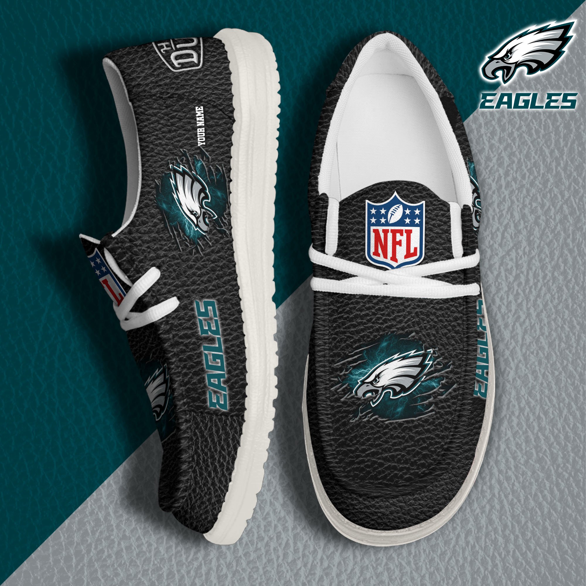 Philadelphia Eagles Personalized Hey Dude Shoes For Men And Women Calebmatthewhans