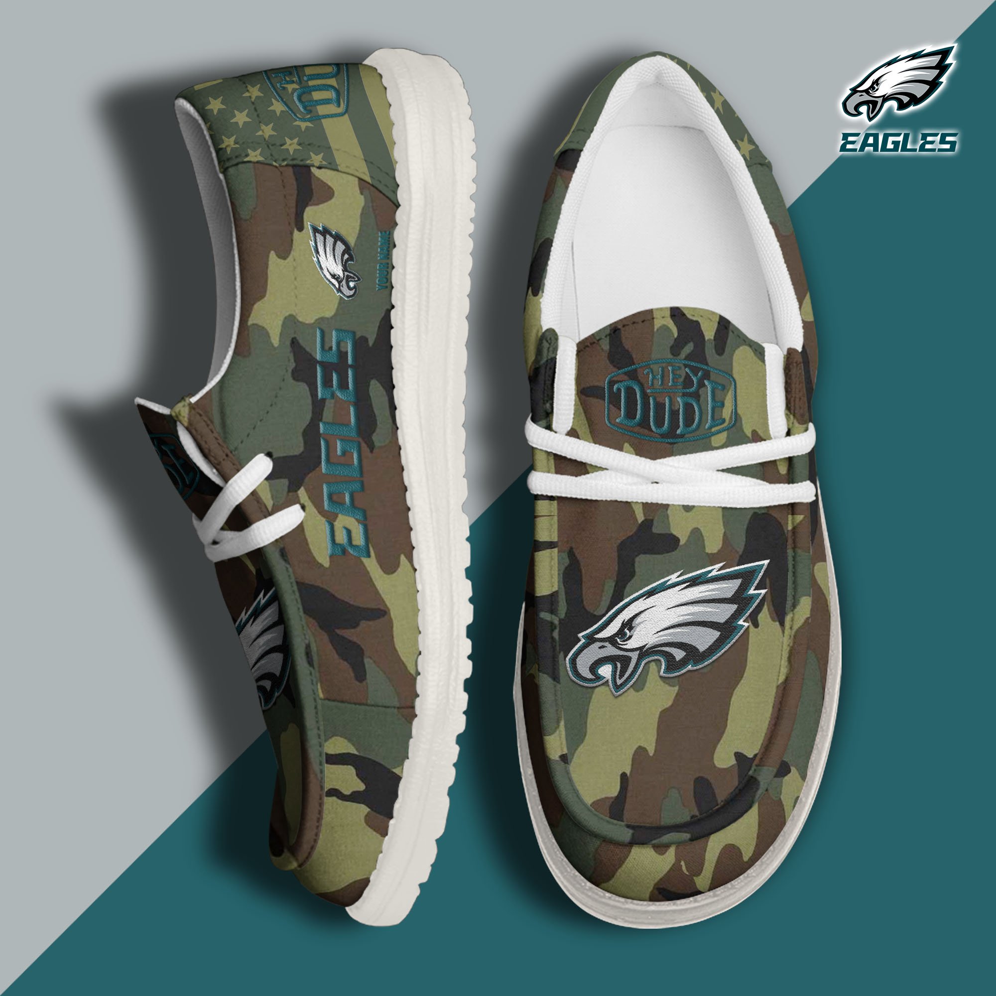 Philadelphia Eagles Personalized Hey Dude Shoes For Men And Women Calebmatthewhans