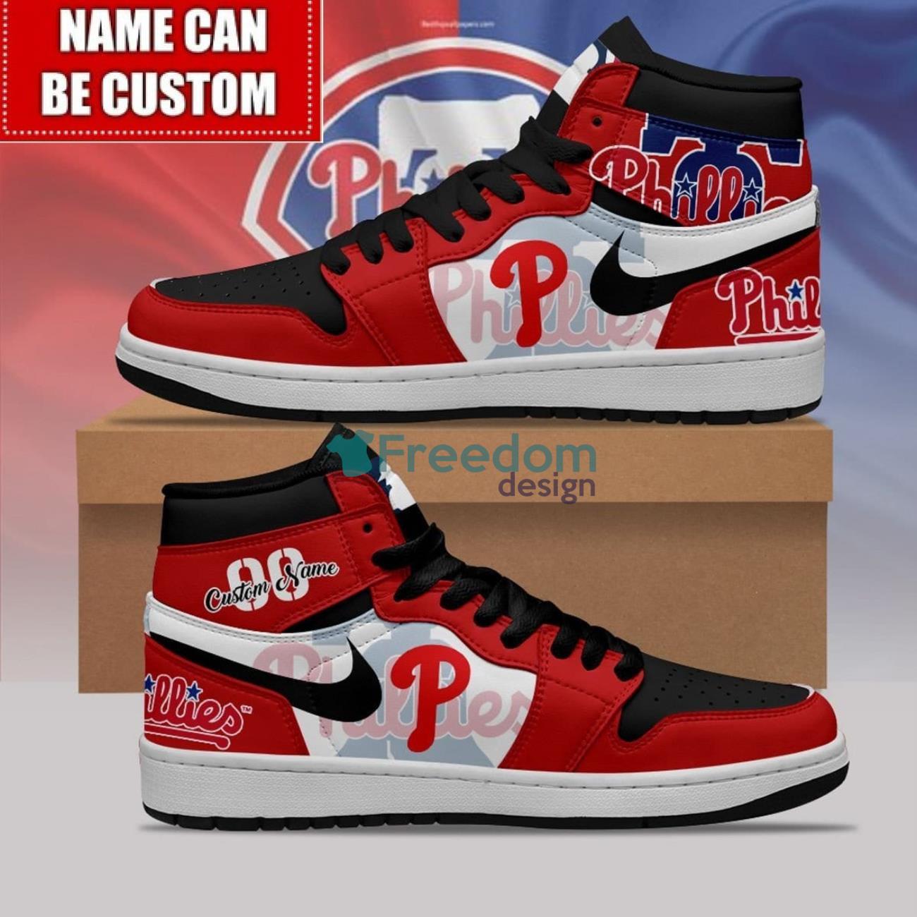 Philadelphia Phillies AJ1 High Sneakers Shoes For Men And Women Calebmatthewhans